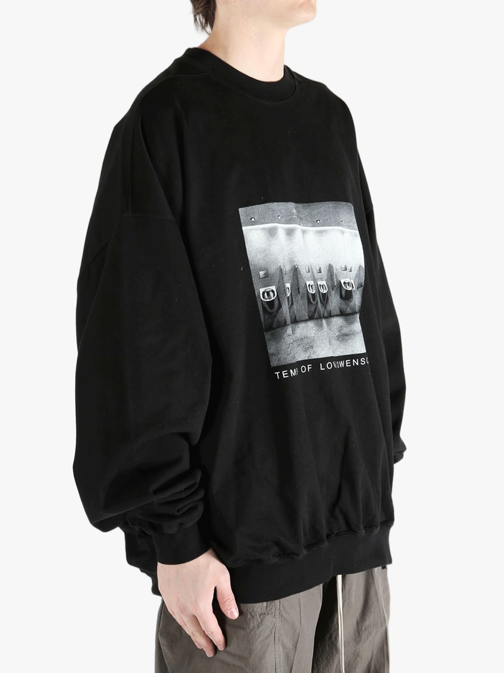 RICK OWENS DRKSHDW - Men Hun Crewneck Sweatshirt - Image 2
