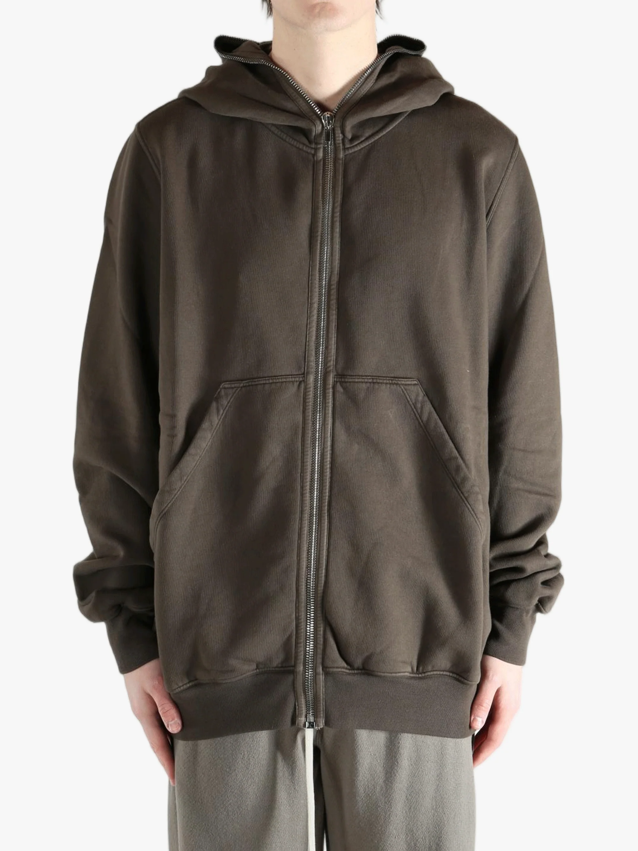 RICK OWENS DRKSHDW - Men Mountain Zip-Up Hoodie