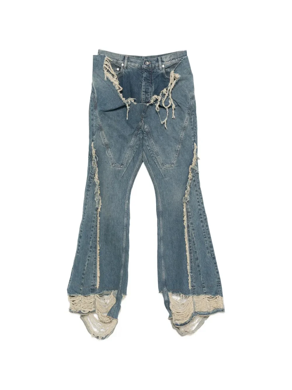 RICK OWENS DRKSHDW - Men Pantaloni In Denim Slivered Bootcut Pant - Image 5