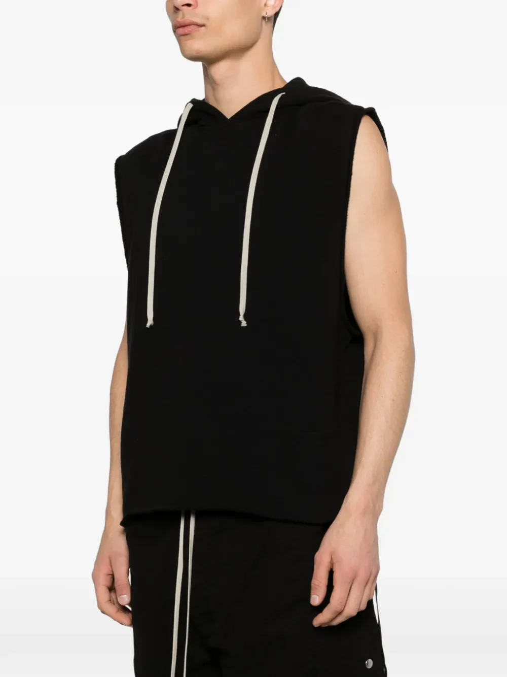 RICK OWENS DRKSHDW - Men Hooded Tunic Top - Image 2