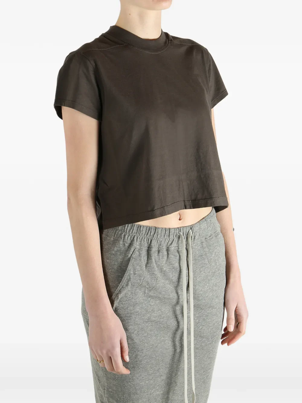 RICK OWENS DRKSHDW - Women Cropped Small Level T-Shirt - Image 2