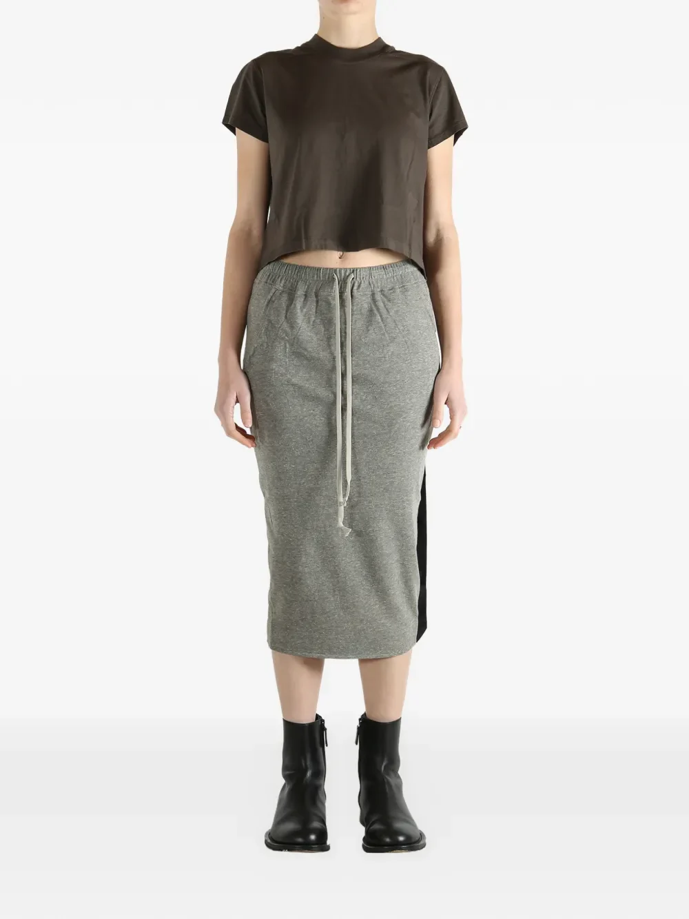 RICK OWENS DRKSHDW - Women Cropped Small Level T-Shirt - Image 4