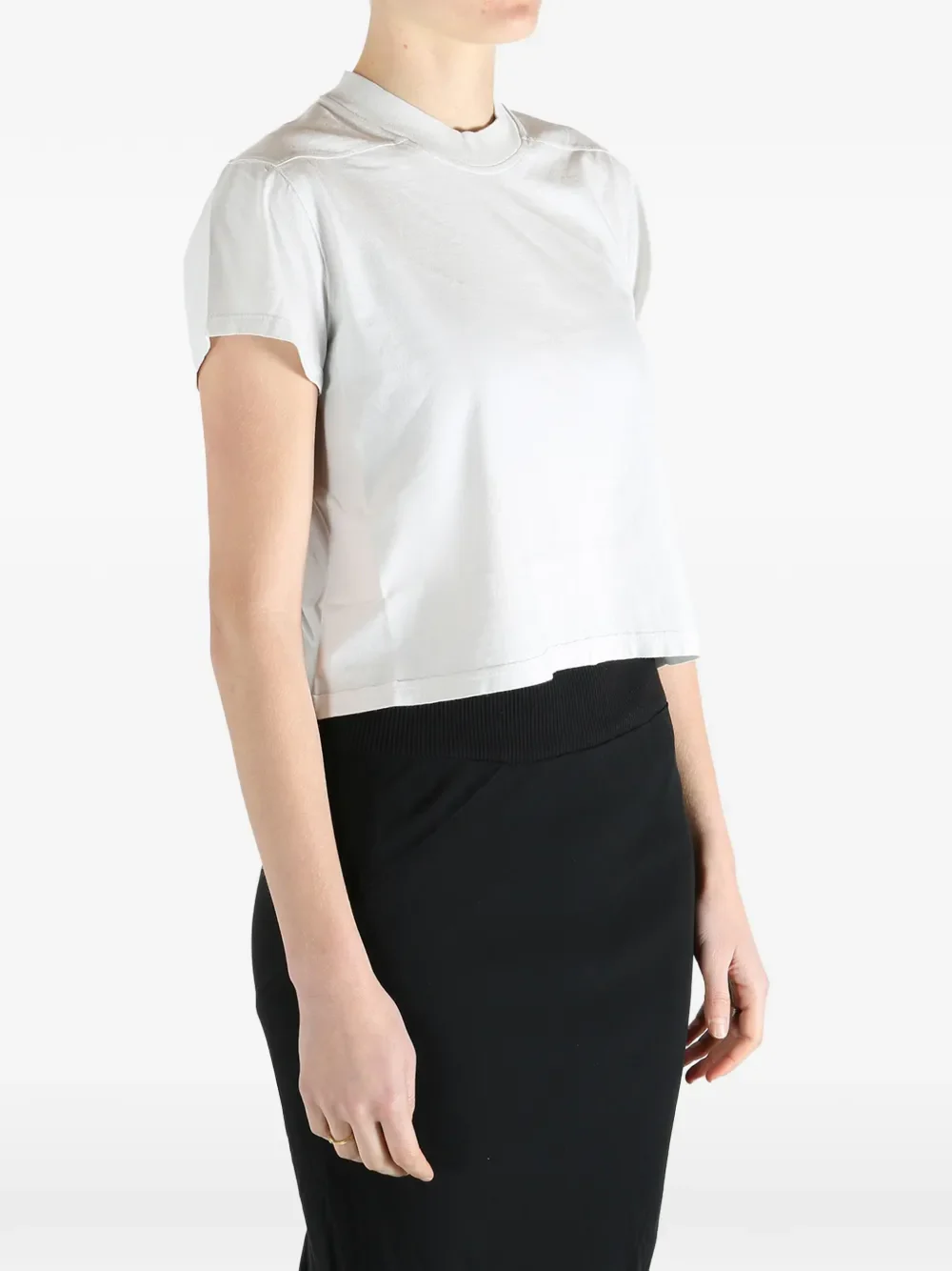RICK OWENS DRKSHDW - Women Cropped Small Level T-Shirt - Image 2