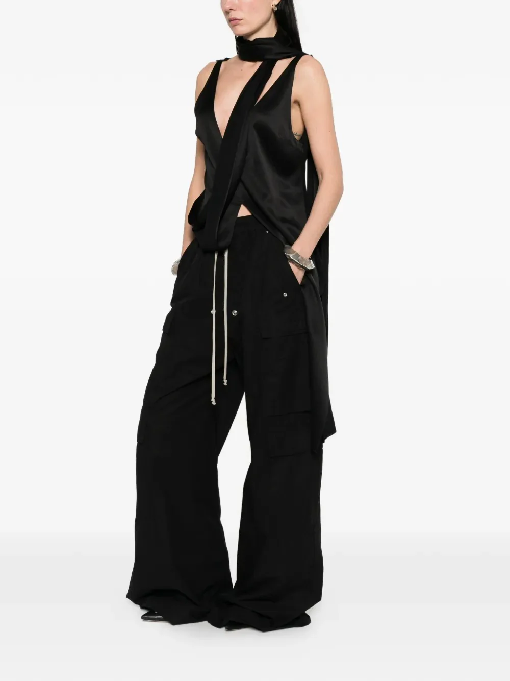 RICK OWENS DRKSHDW - Women Double Cargo Jumbo Belas Pant - Image 3