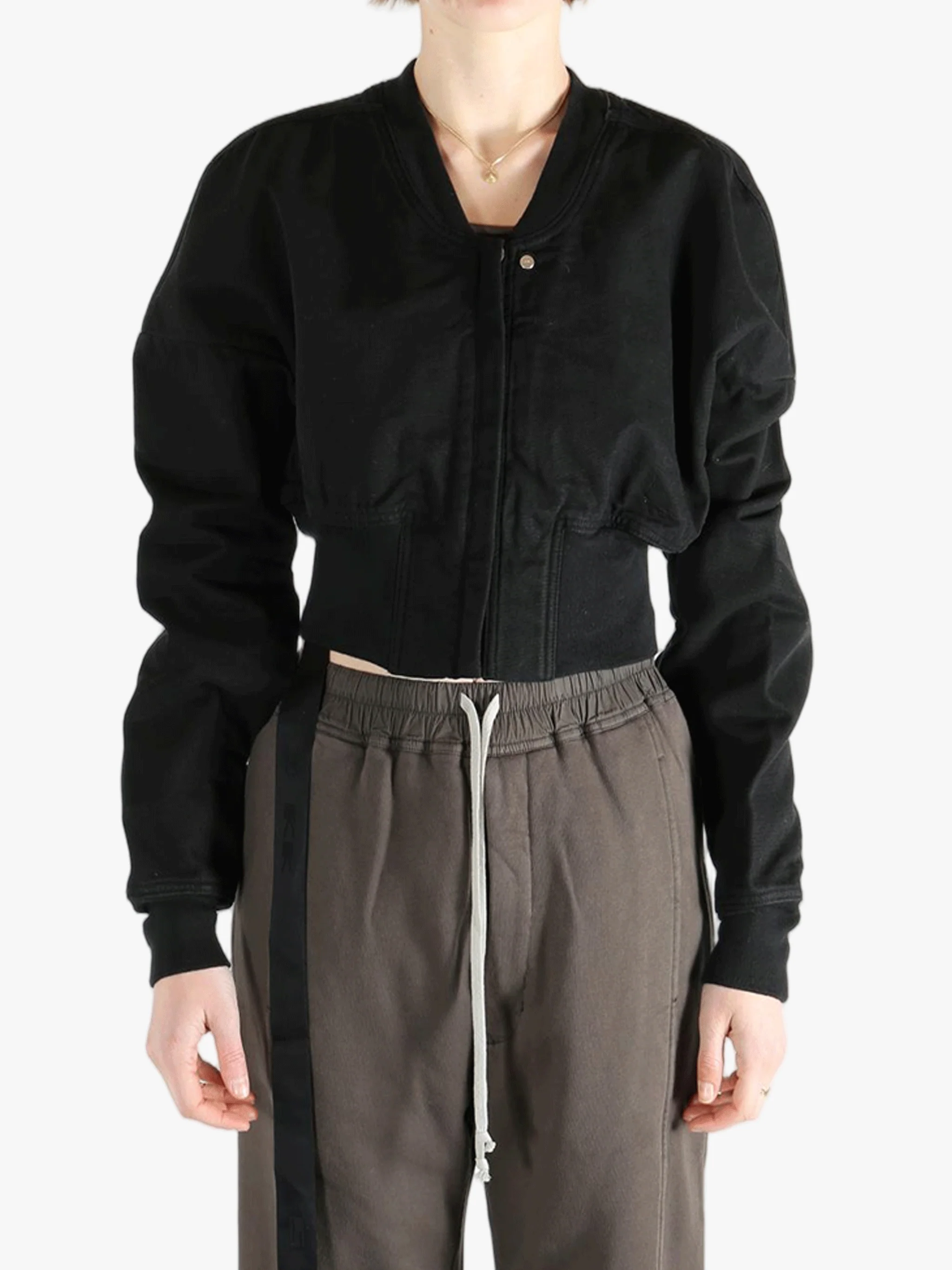 RICK OWENS DRKSHDW - Women Flight Jacket Cropped Bomber