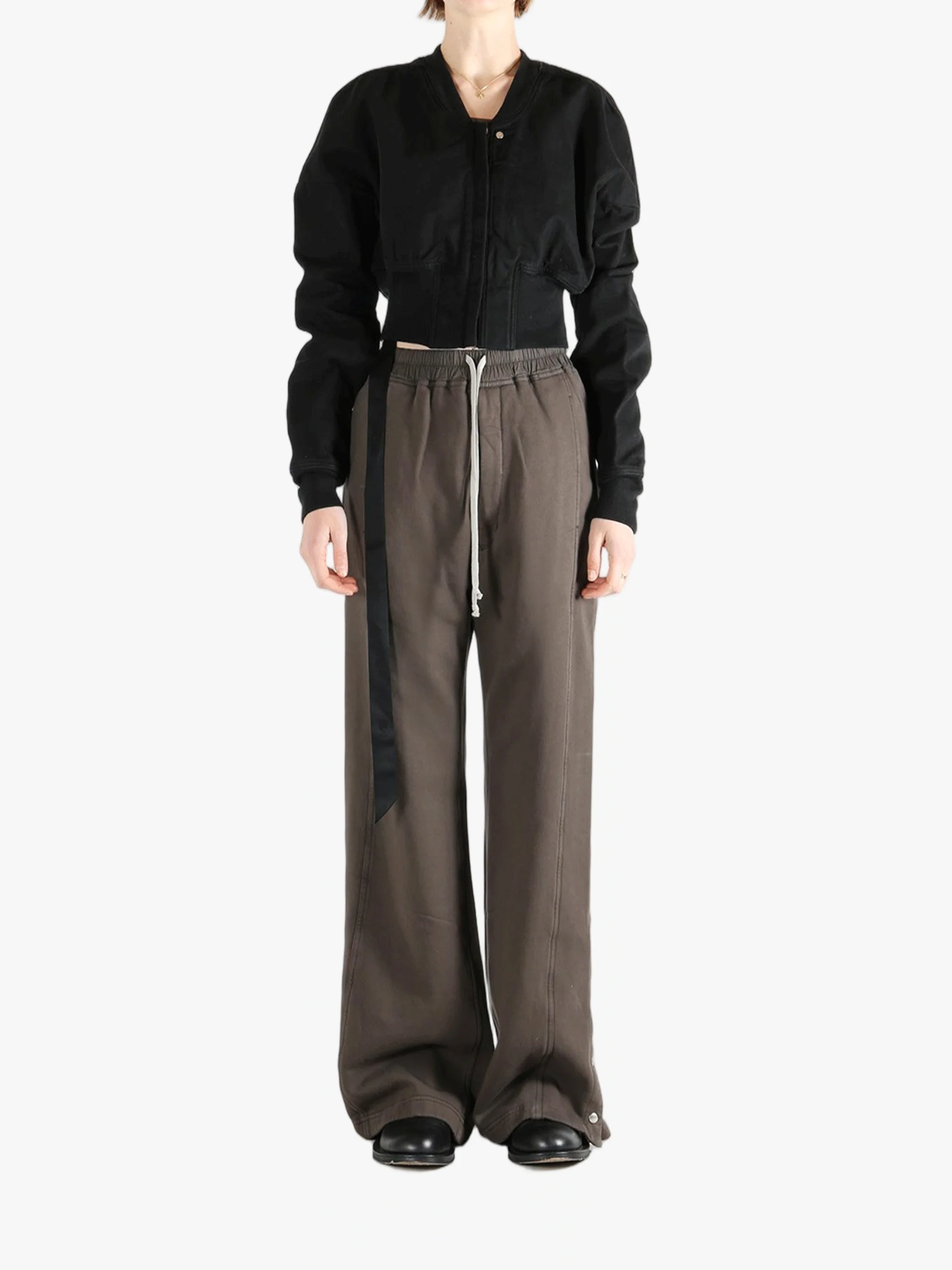 RICK OWENS DRKSHDW - Women Flight Jacket Cropped Bomber - Image 4