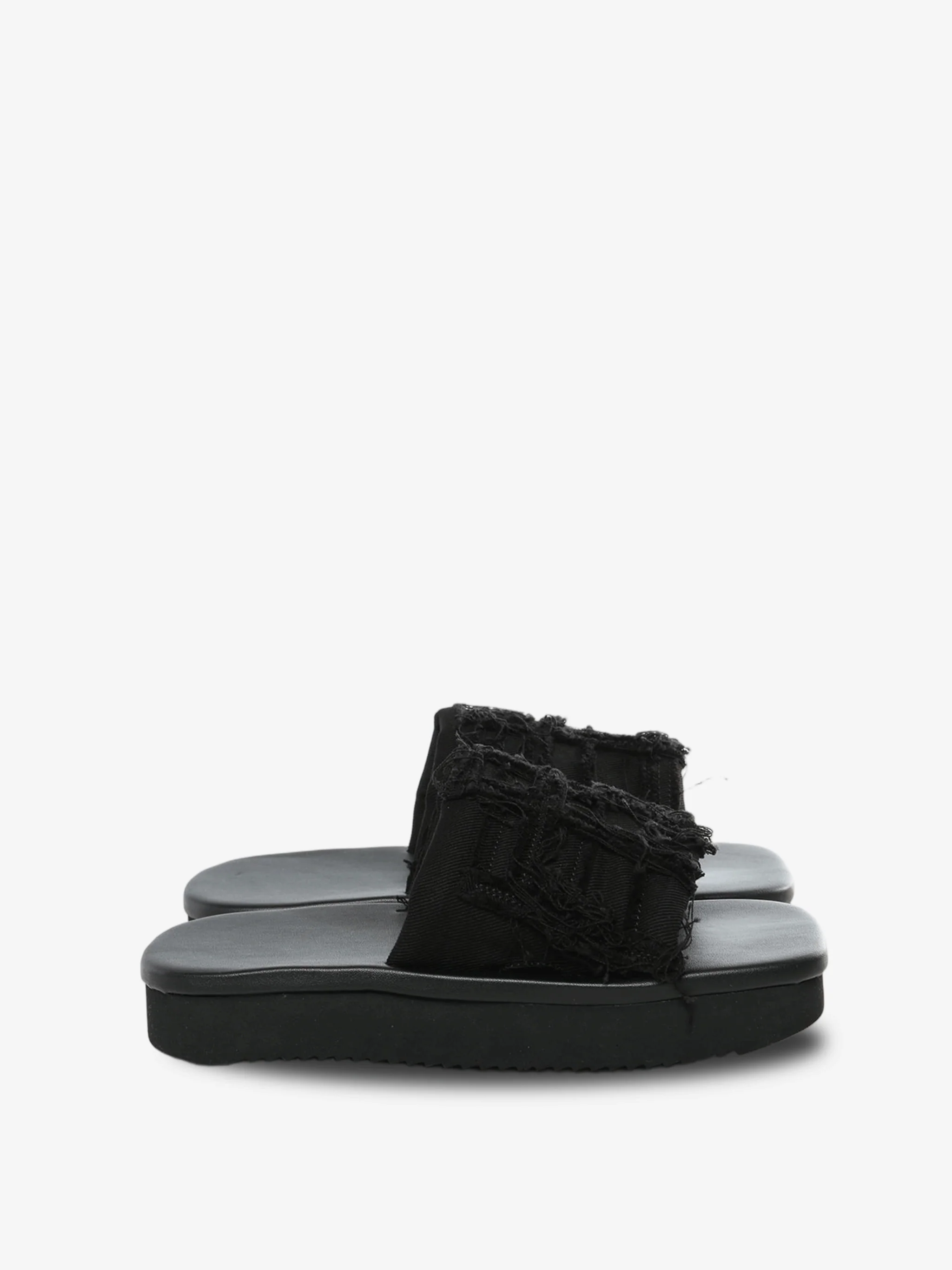 RICK OWENS DRKSHDW - Women In Denim Imbottiti Slide Sandals