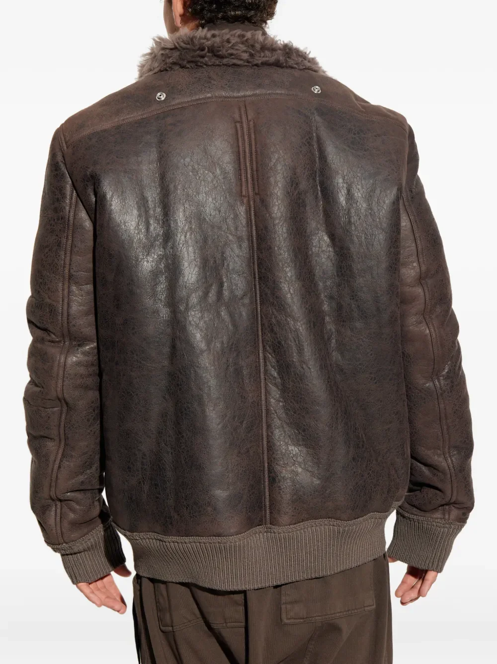 RICK OWENS - Men Bomber In Montone Hollywood Flight Jacket - Image 2