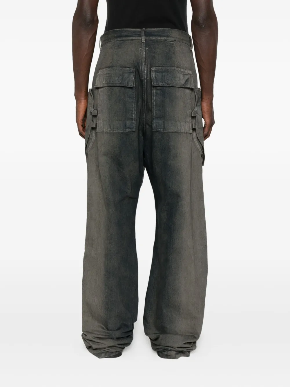 RICK OWENS - Men Pantaloni In Denim Stefan Cargo Jeans - Image 3