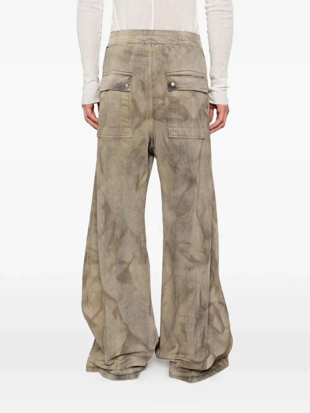 RICK OWENS - Men Pantaloni In Denim Wide Bela Pants - Image 3