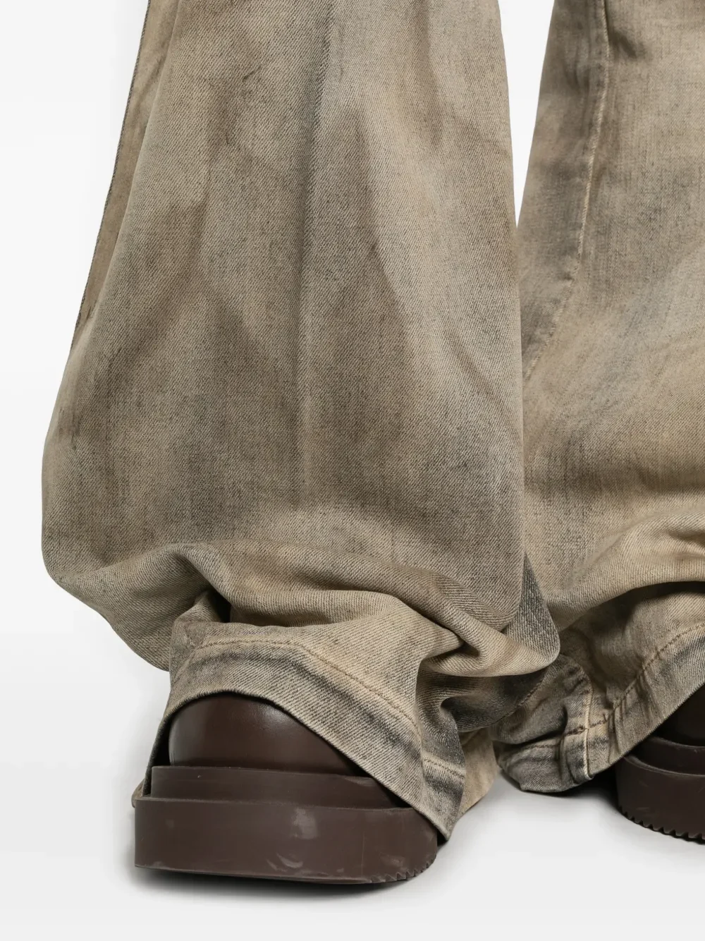 RICK OWENS - Men Pantaloni In Denim Wide Bela Pants - Image 4