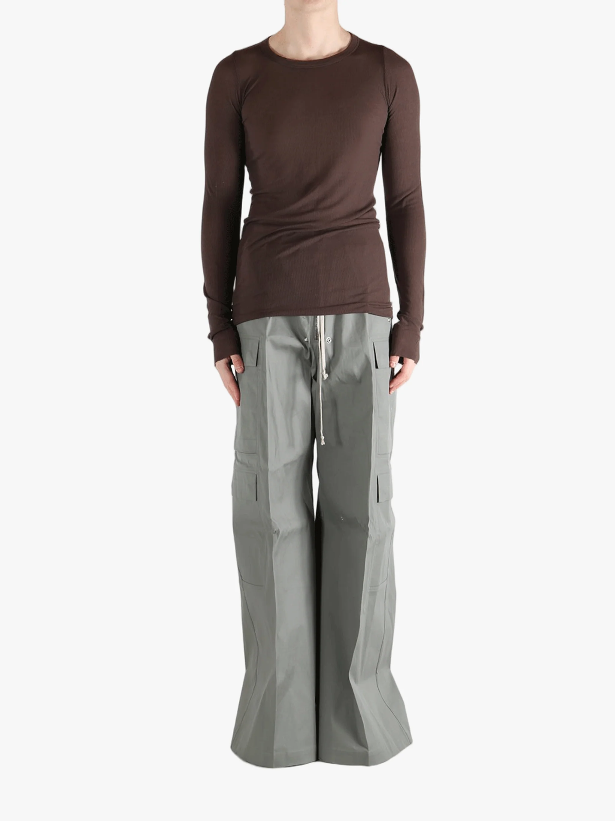 RICK OWENS - Men Rib Long Sleeves T-Shirt - Image 4