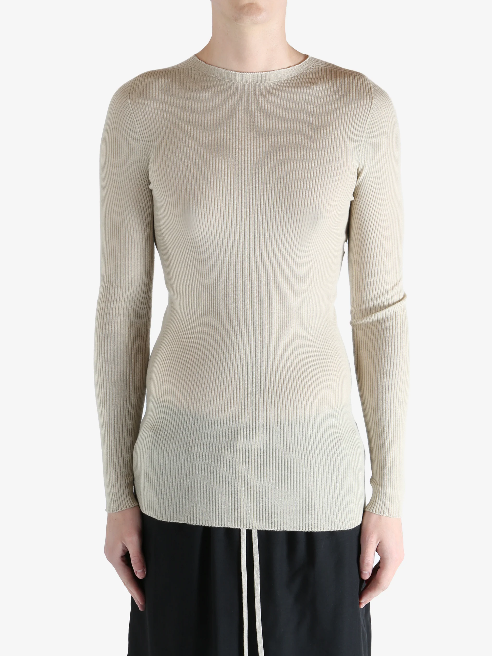 RICK OWENS - Men Ribbed Round Neck Top
