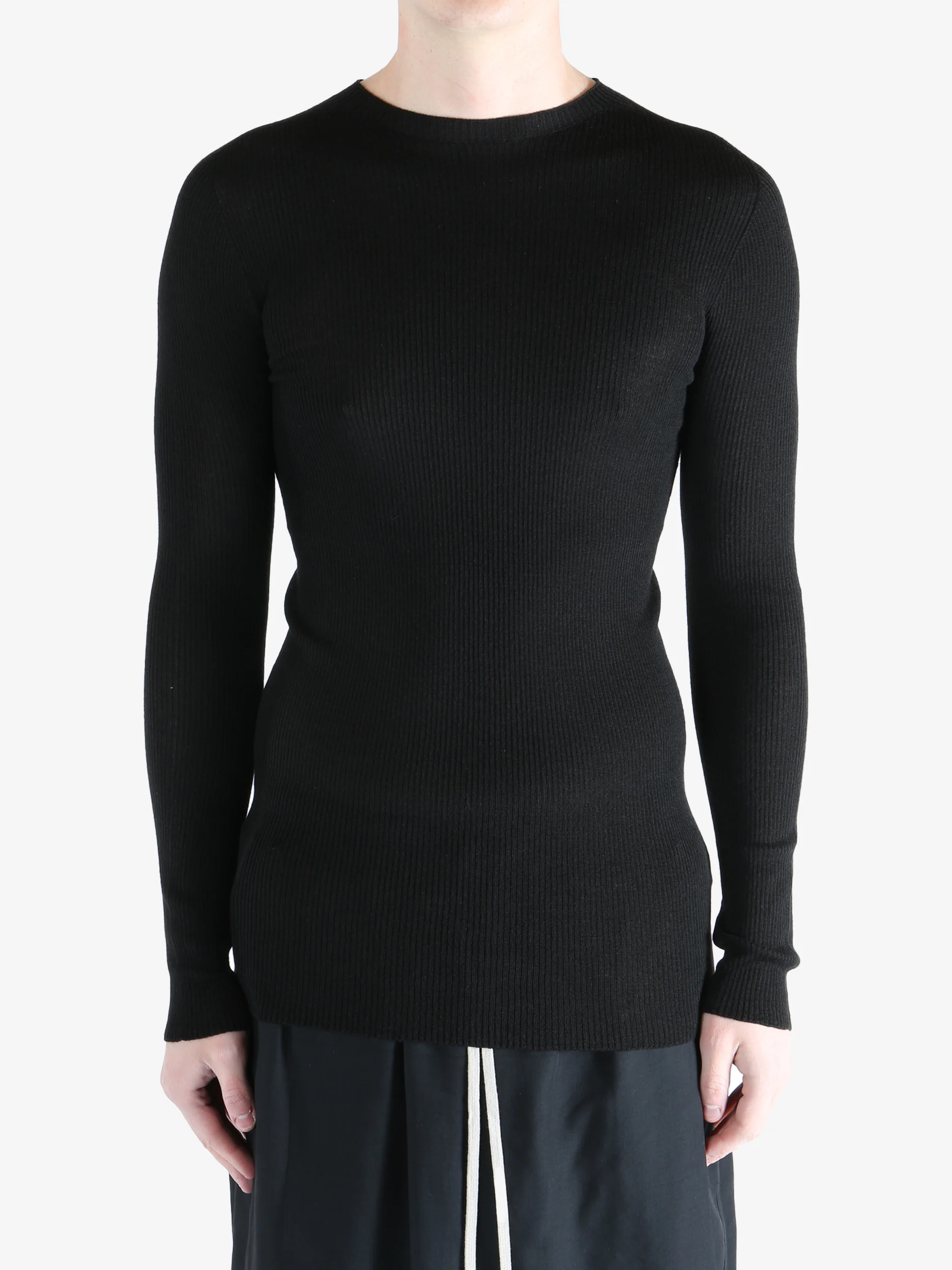 RICK OWENS - Men Ribbed Round Neck Top