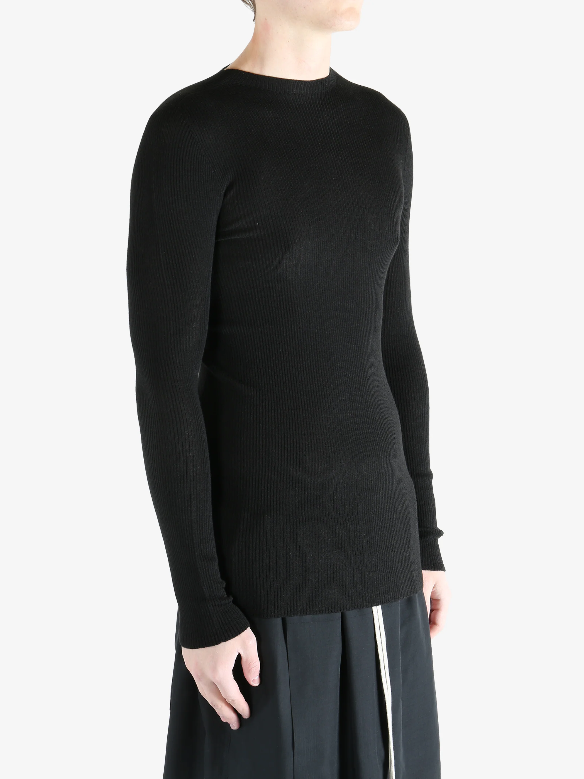 RICK OWENS - Men Ribbed Round Neck Top - Image 2