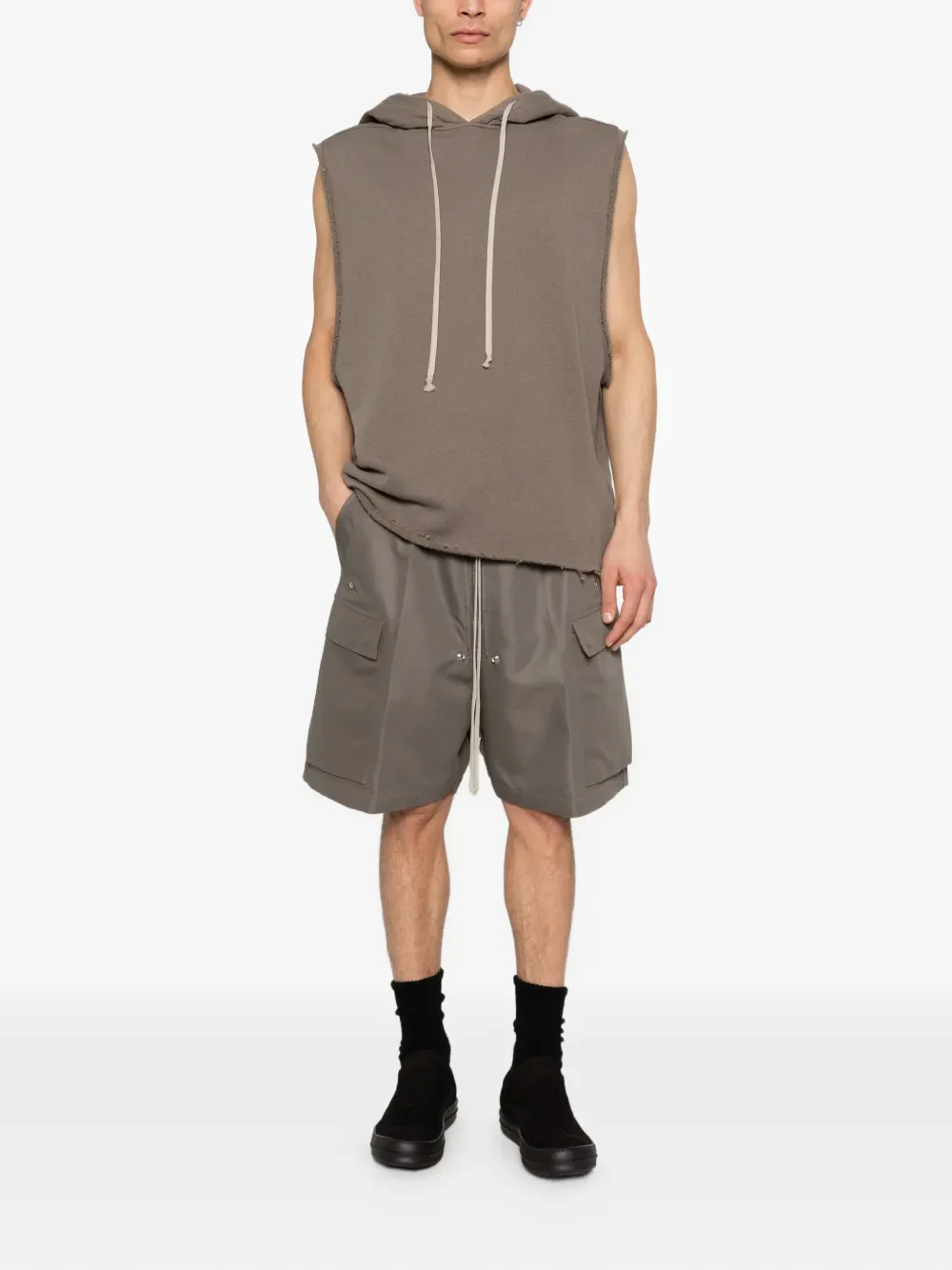 RICK OWENS - Men Short Sleeves Hoodie