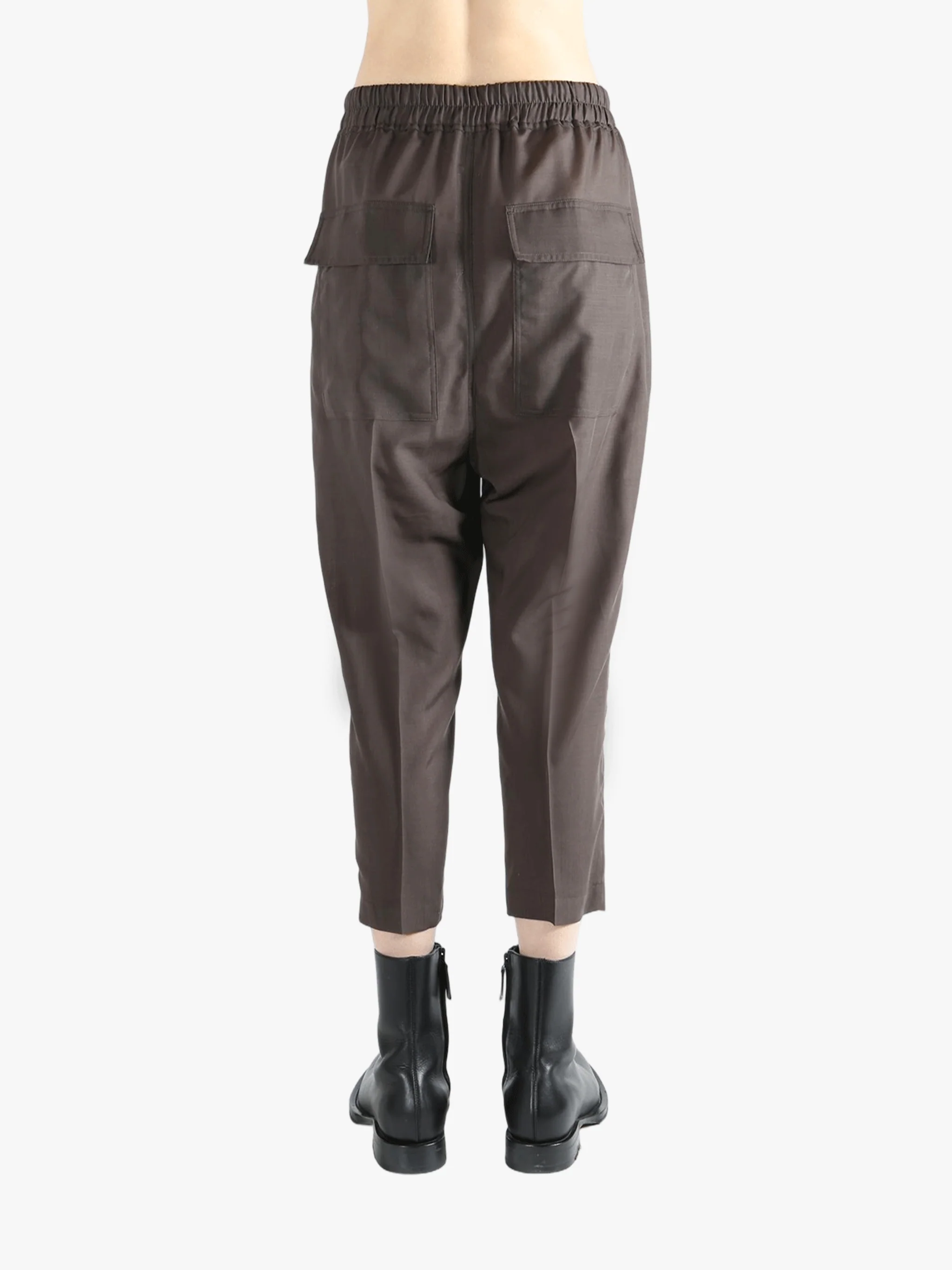 RICK OWENS - Women Drawstring Astaire Cropped Pants - Image 3