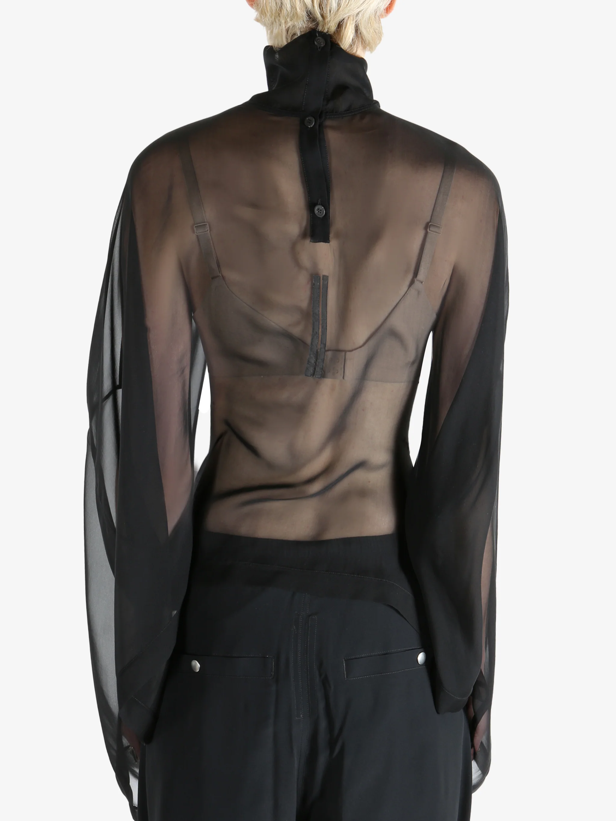 RICK OWENS - Women Jumbo Tabard Cropped Top - Image 3