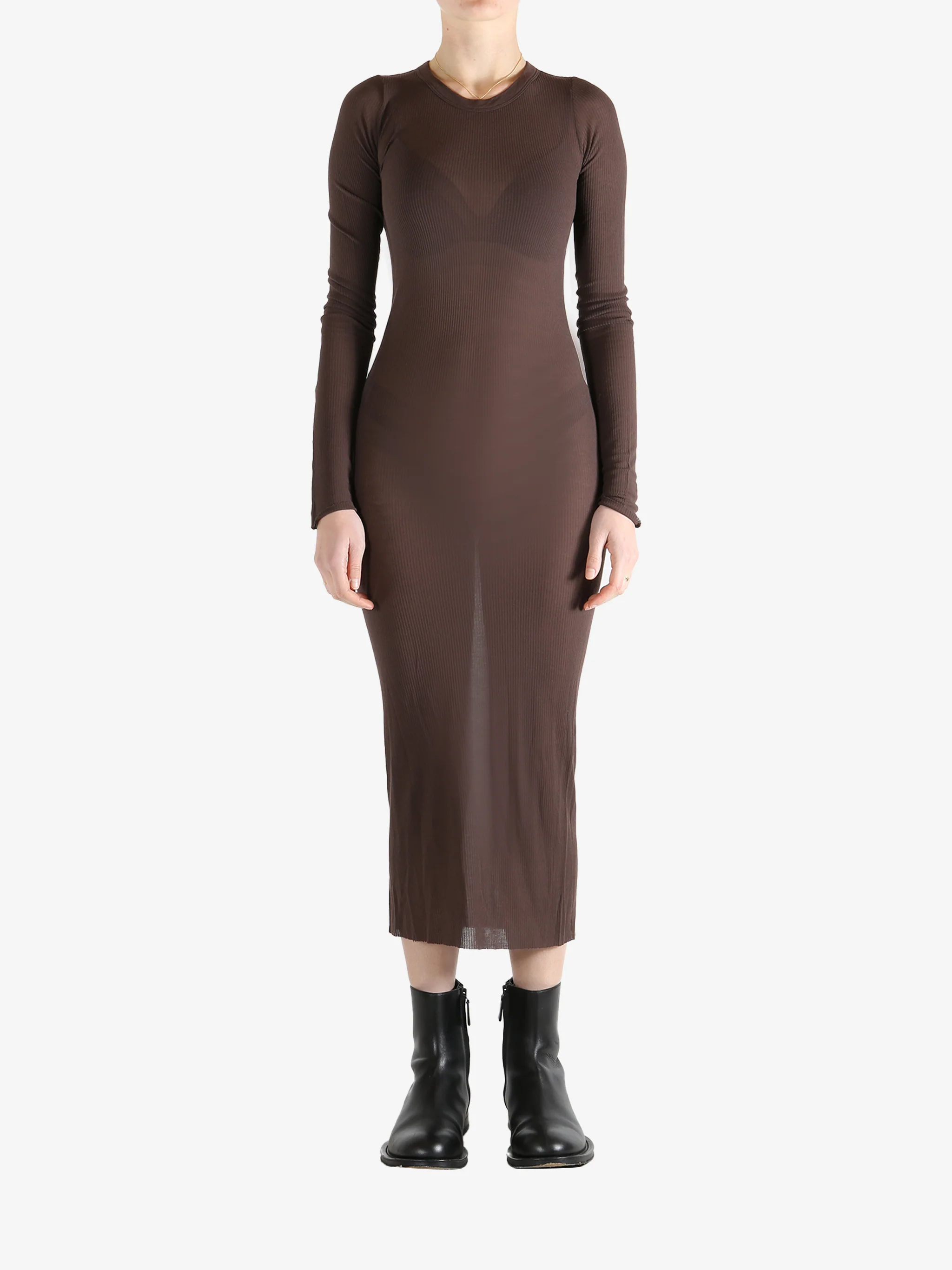 RICK OWENS - Women Rib LS Dress