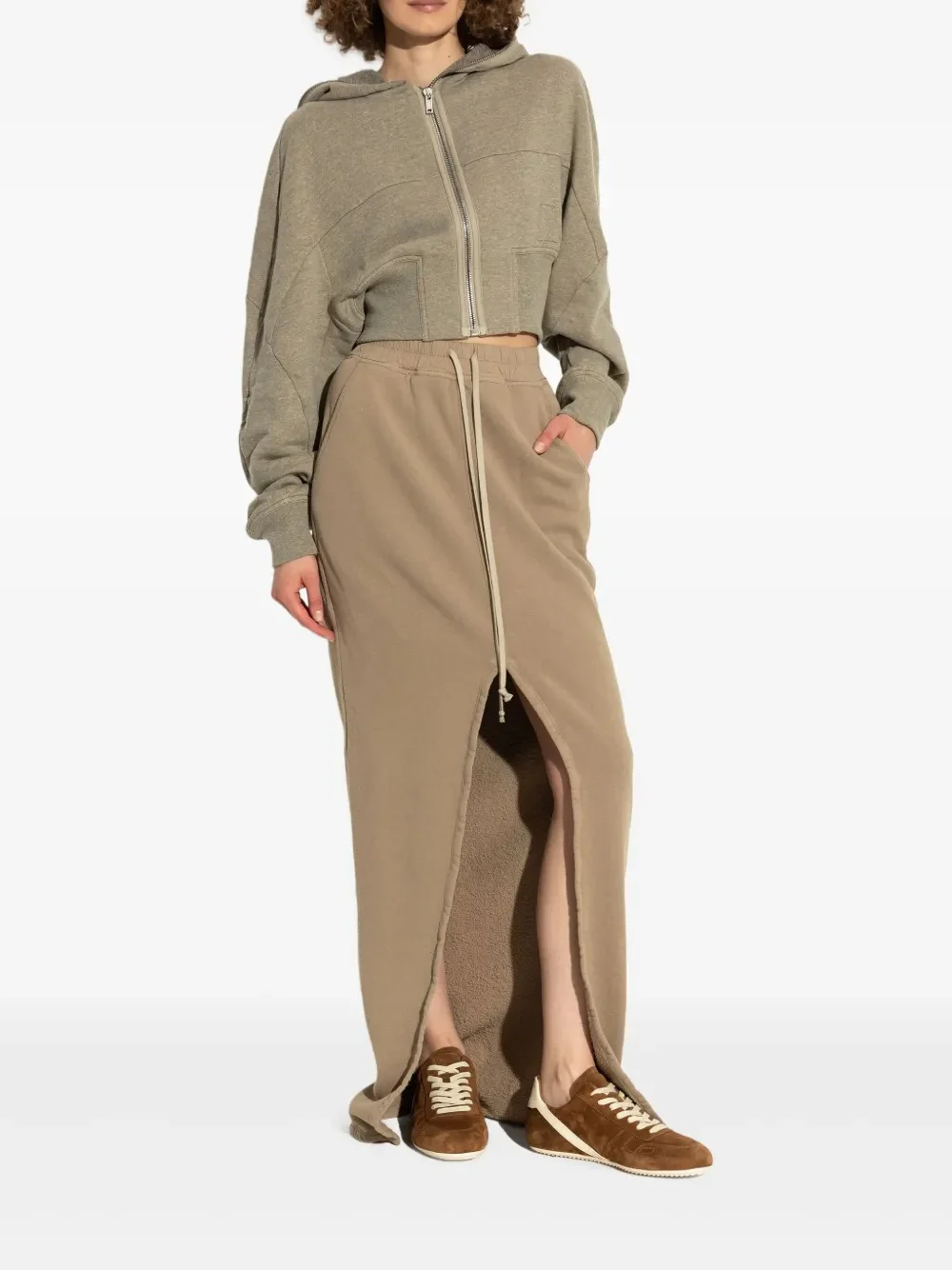 RICK OWENS - Women Suede Minimal Sneaks - Image 4