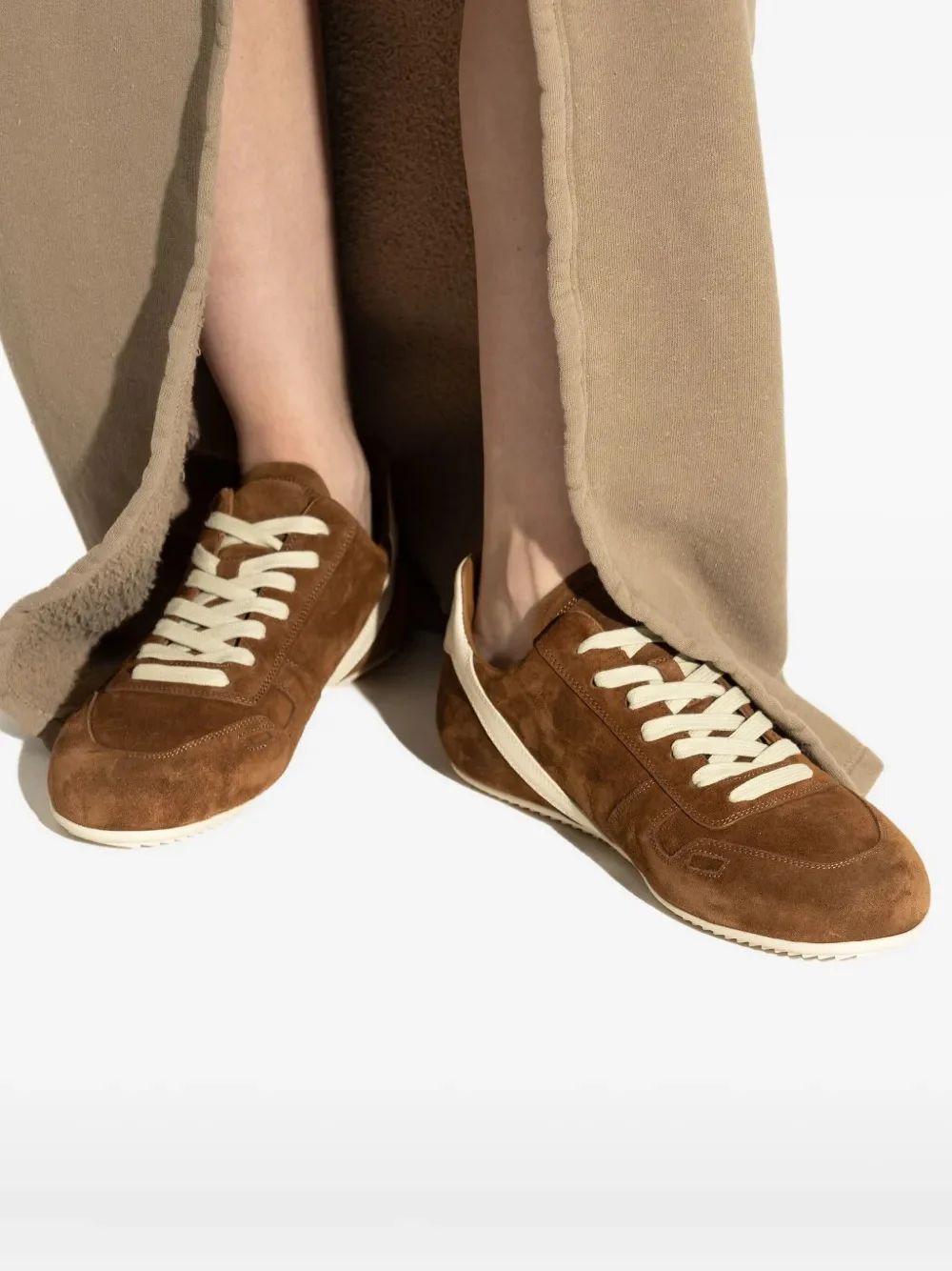 RICK OWENS - Women Suede Minimal Sneaks - Image 5