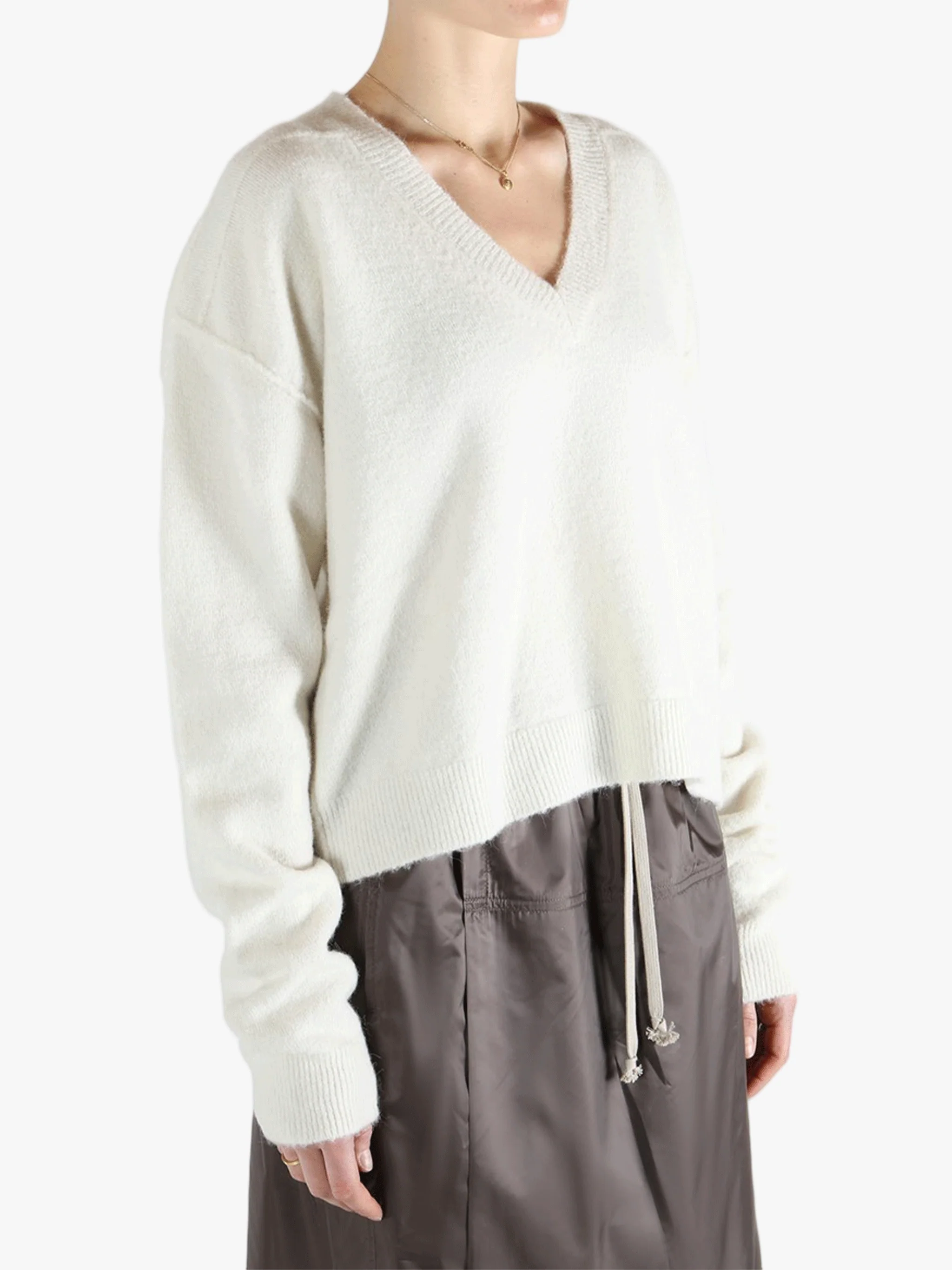 RICK OWENS - Women Tommy V Neck Sweater - Image 2