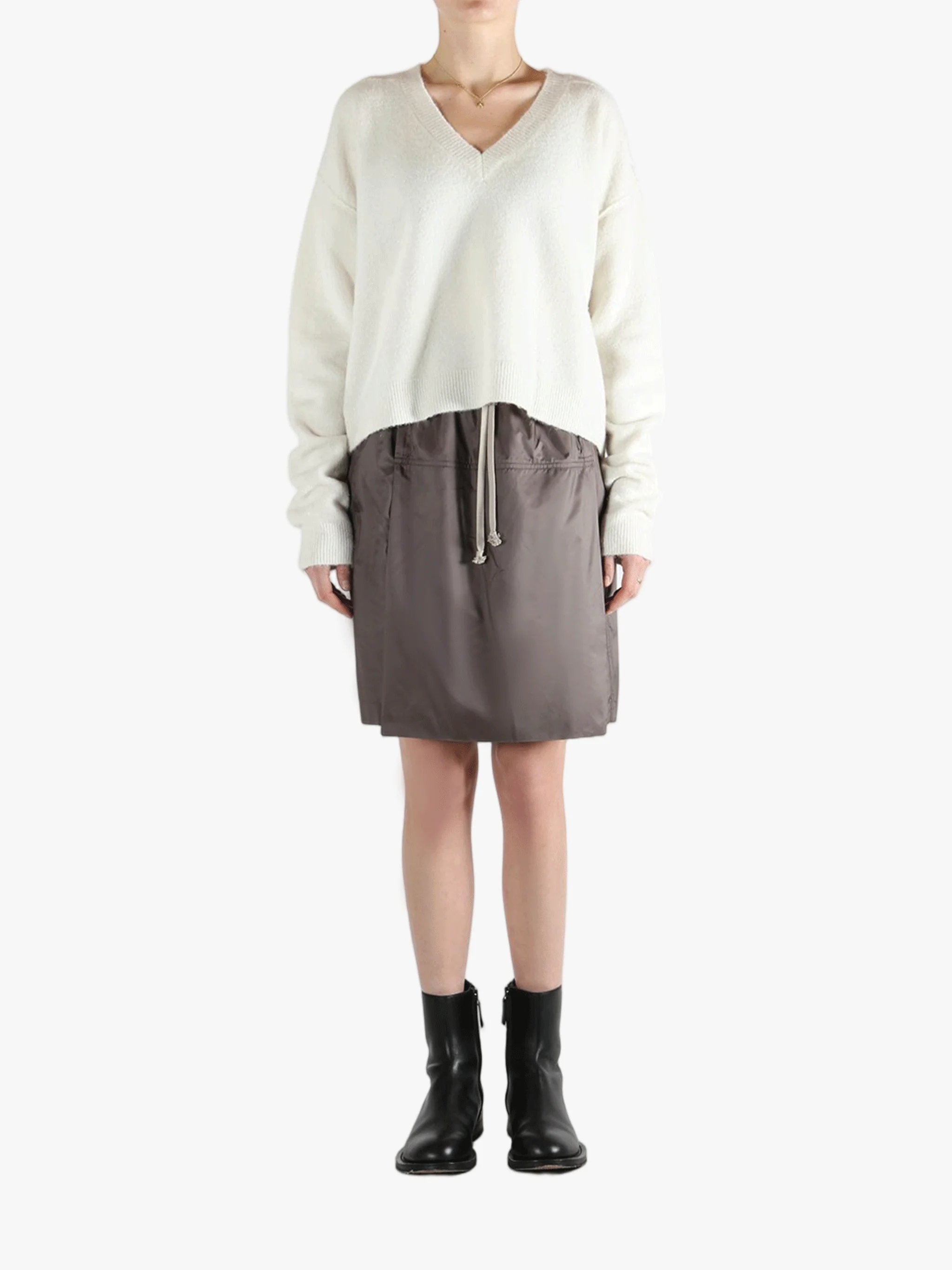 RICK OWENS - Women Tommy V Neck Sweater - Image 4