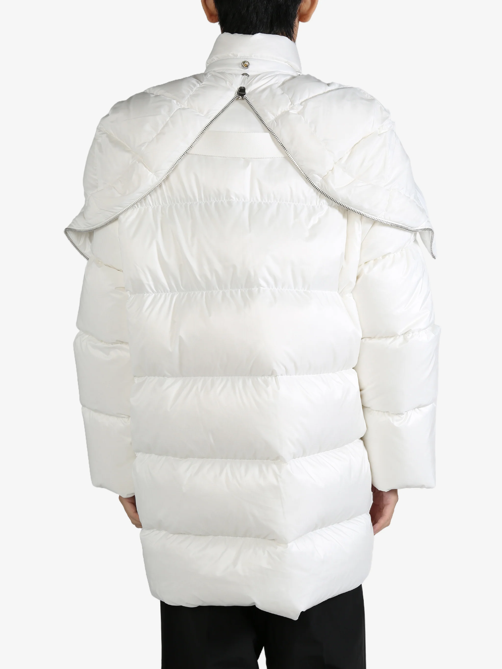 RICK OWENS X MONCLER - Unisex Woven Hooded Cyclopic Coat - Image 3