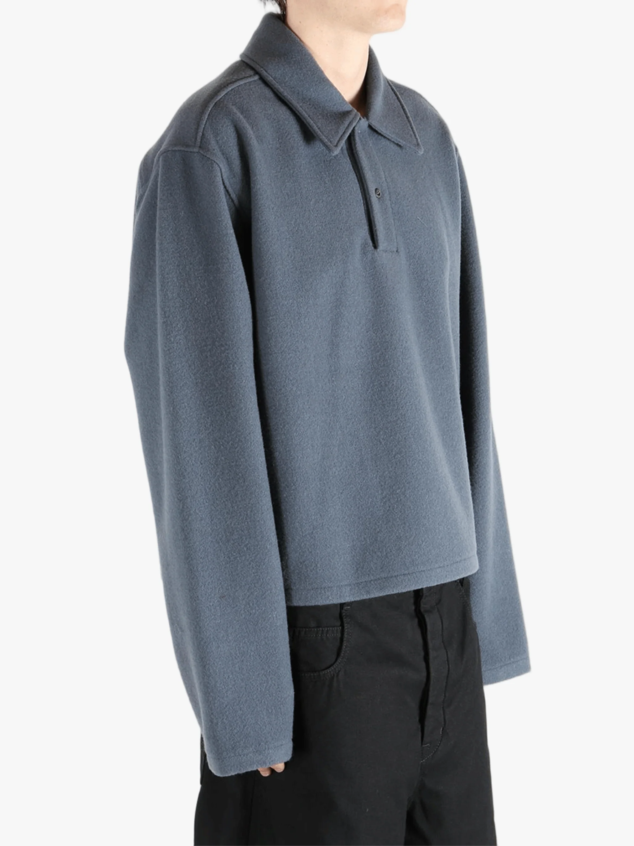 RIER - Unisex Fleece Polo Sweatshirt - Image 2