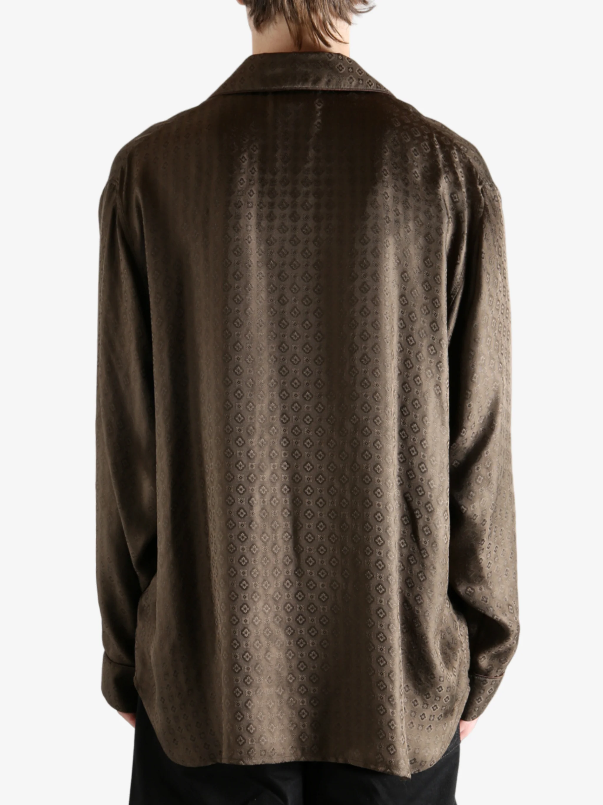 SAINT LAURENT - Men Notched Collar Pajama Shirt - Image 3