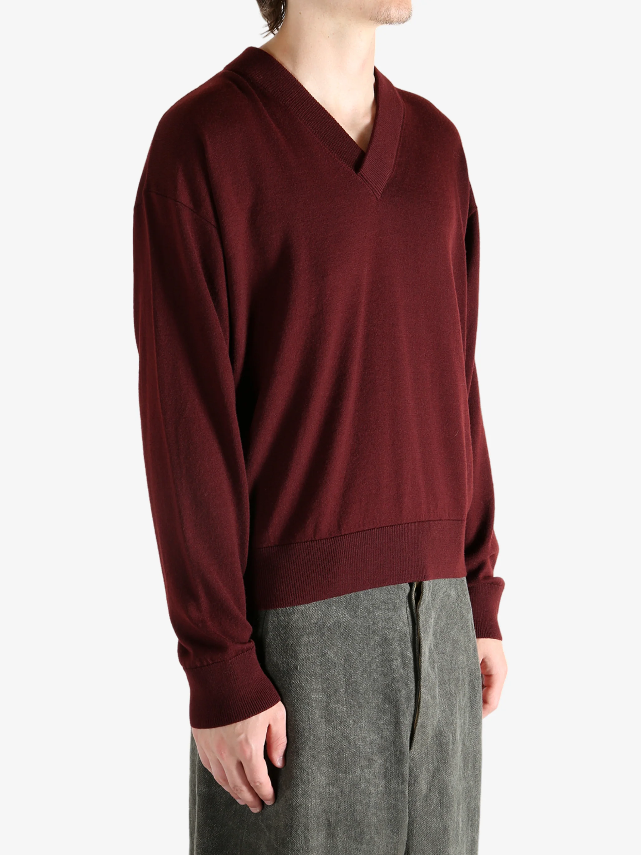 SAINT LAURENT - Men V Neck Pullover Sweater - Image 2