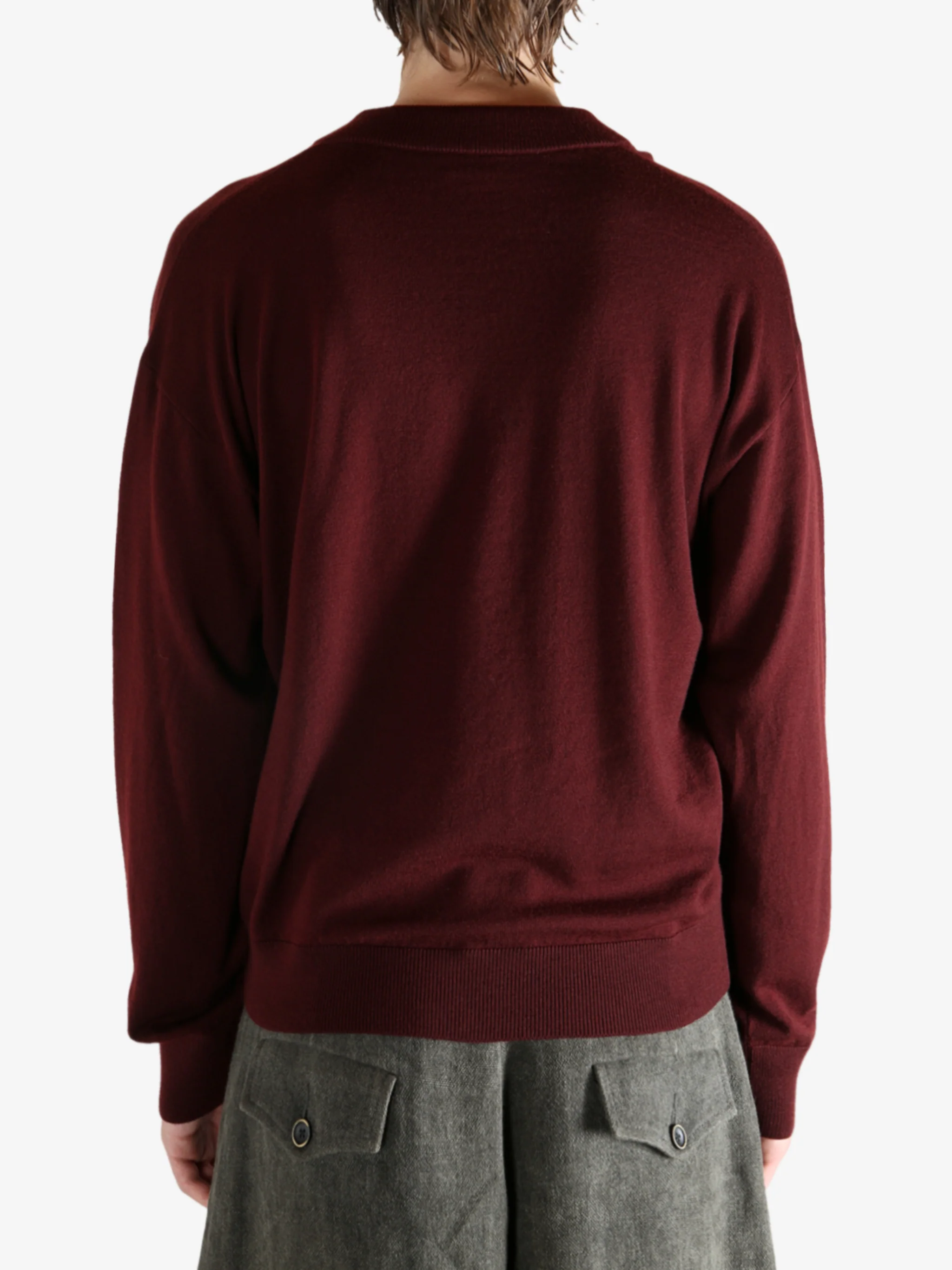 SAINT LAURENT - Men V Neck Pullover Sweater - Image 3