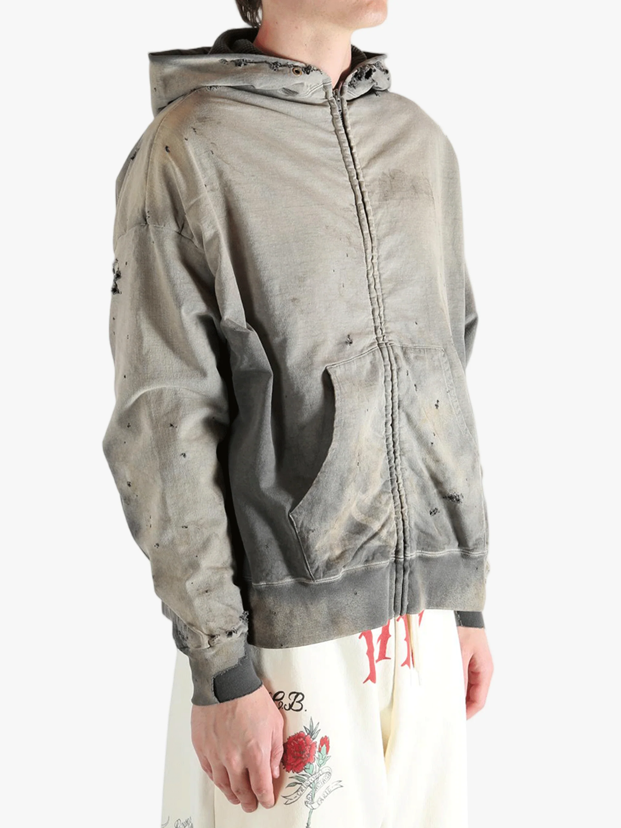 SAINT MXXXXXX - Men Double Face Zip Hoodie - Image 2