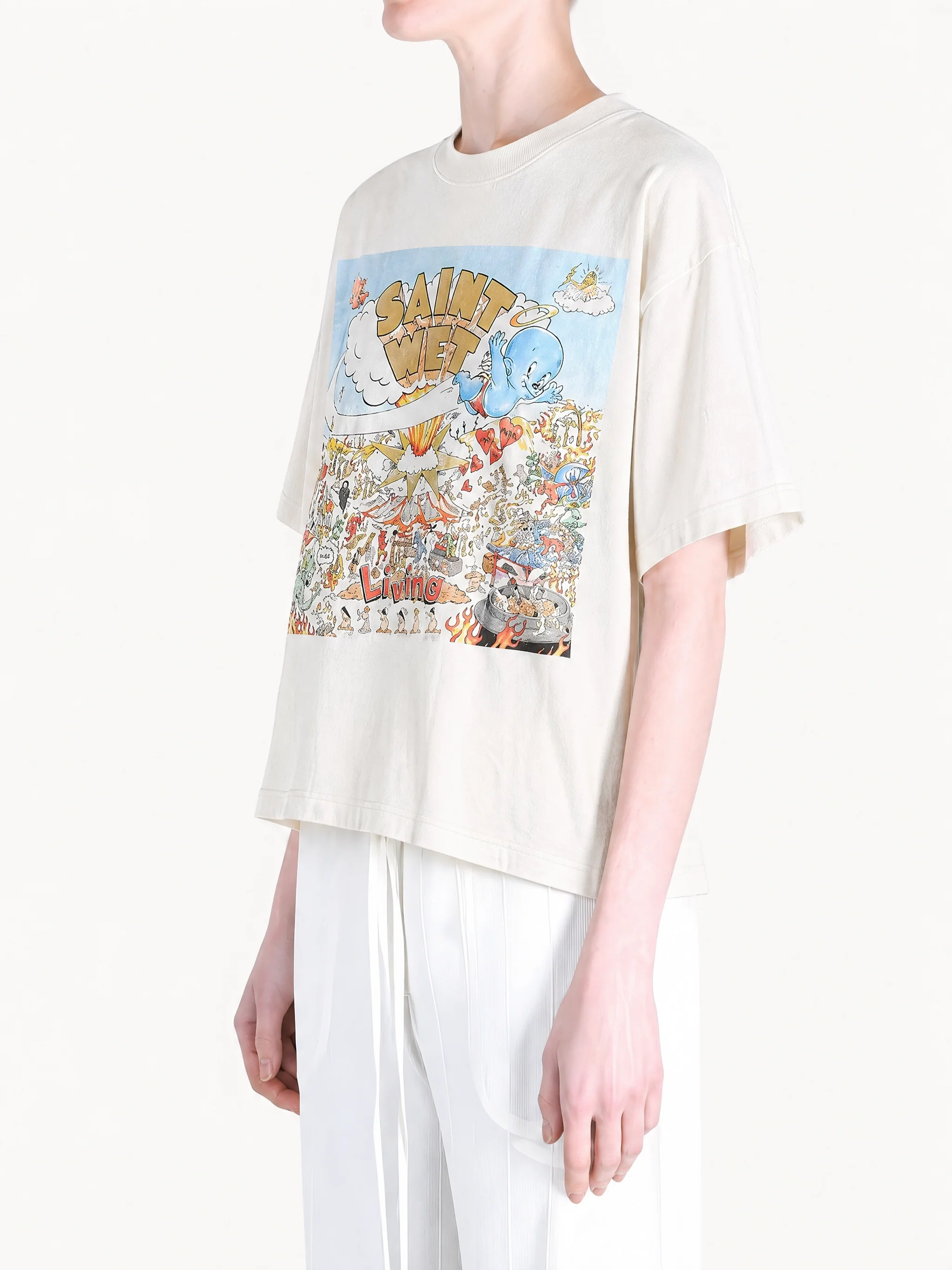 SAINT MXXXXXX - Men Saint Wet Short Sleeve T-Shirt - Image 2