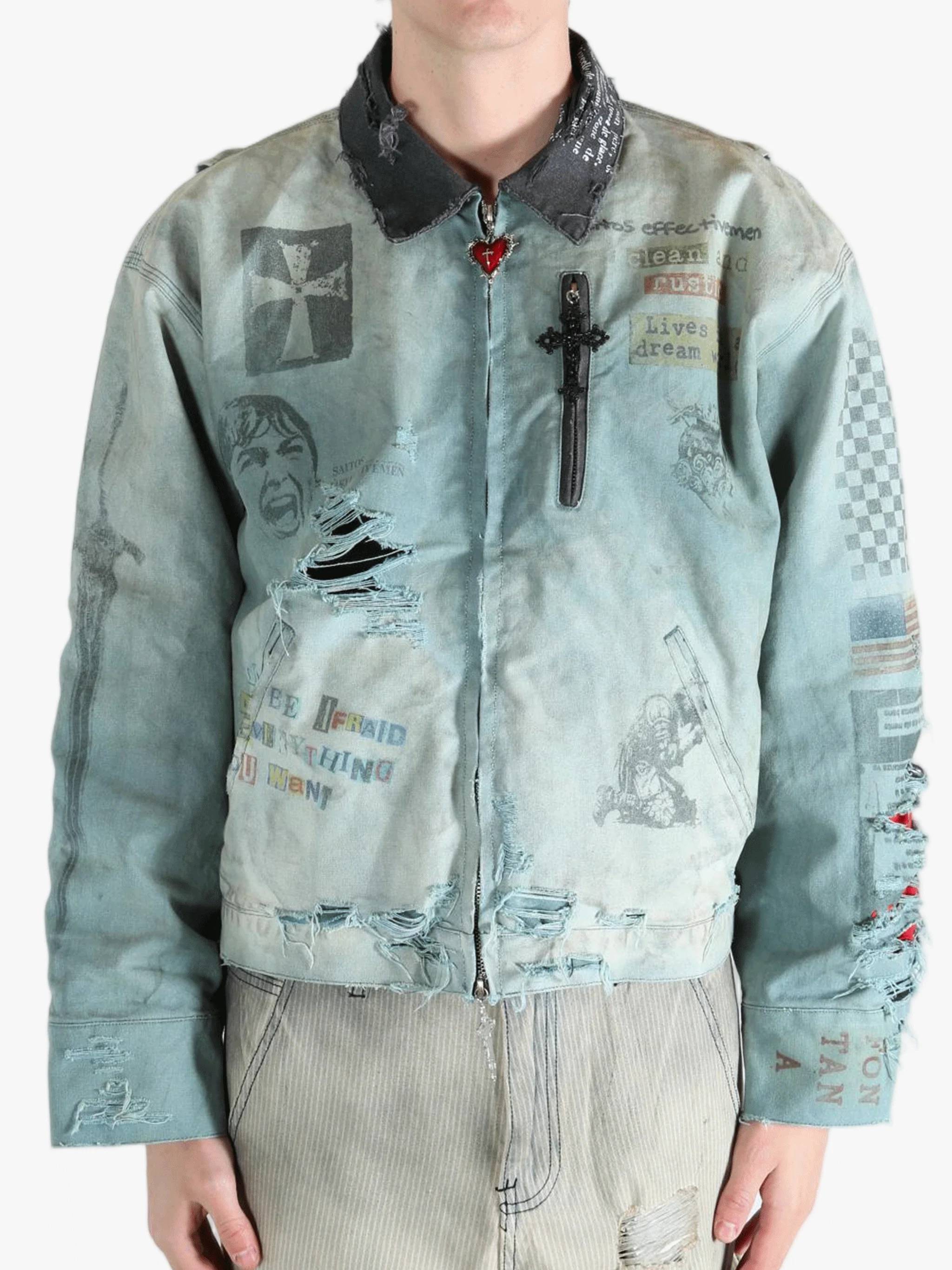 SAITOS - Men Distressed Work Jacket