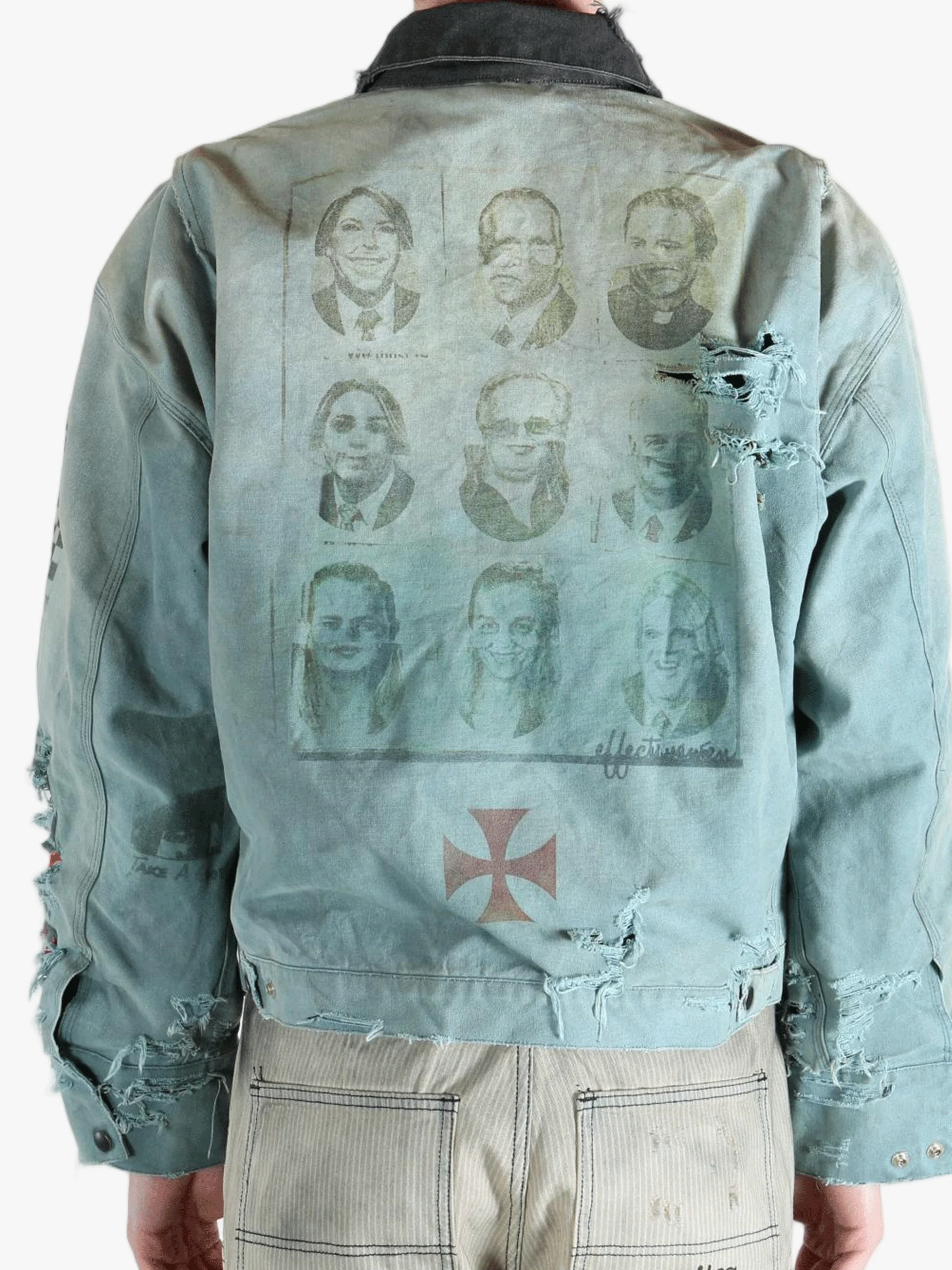 SAITOS - Men Distressed Work Jacket - Image 3