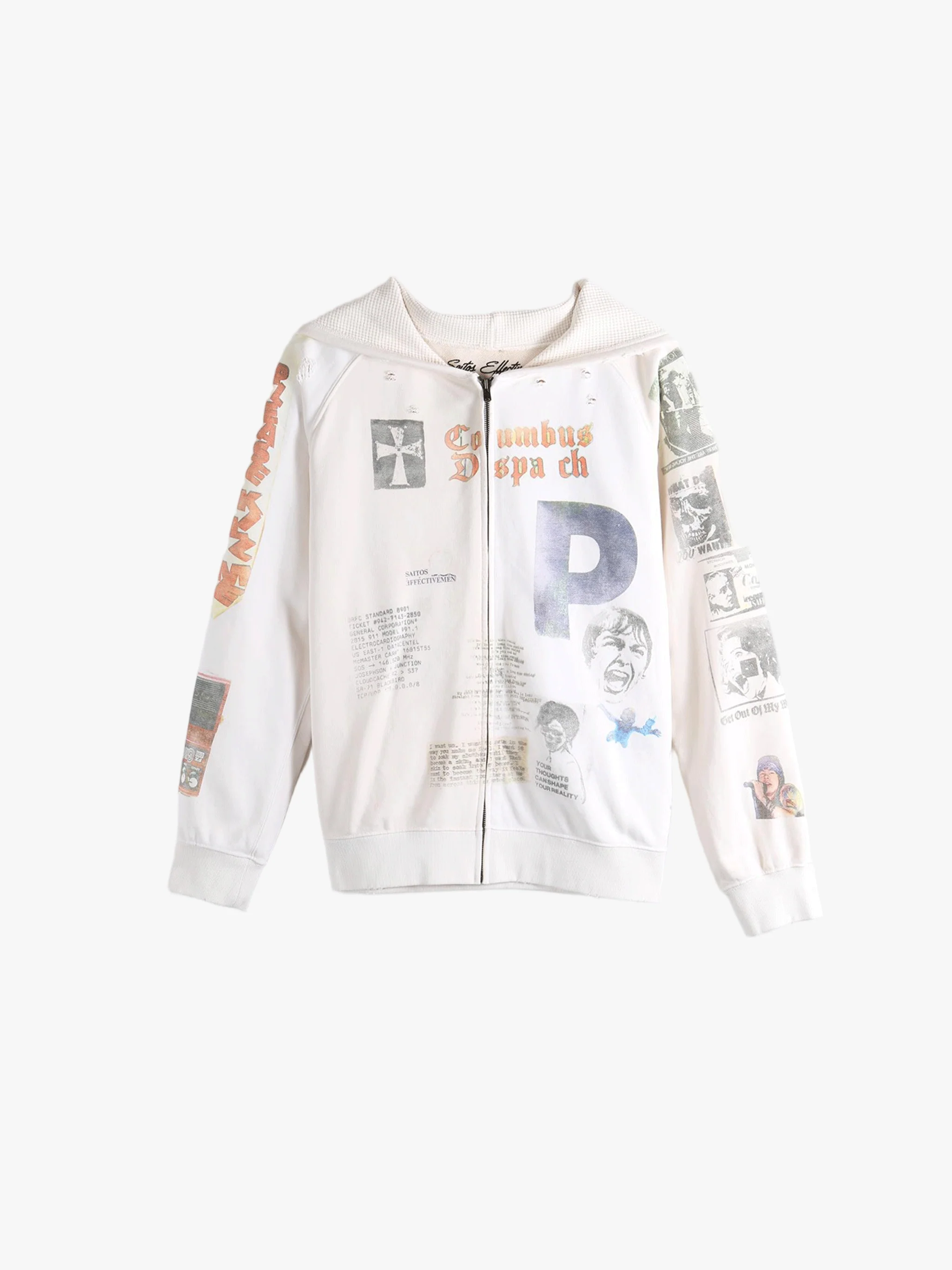 SAITOS - Men Long Live Rock Zip Hoodie - Image 4