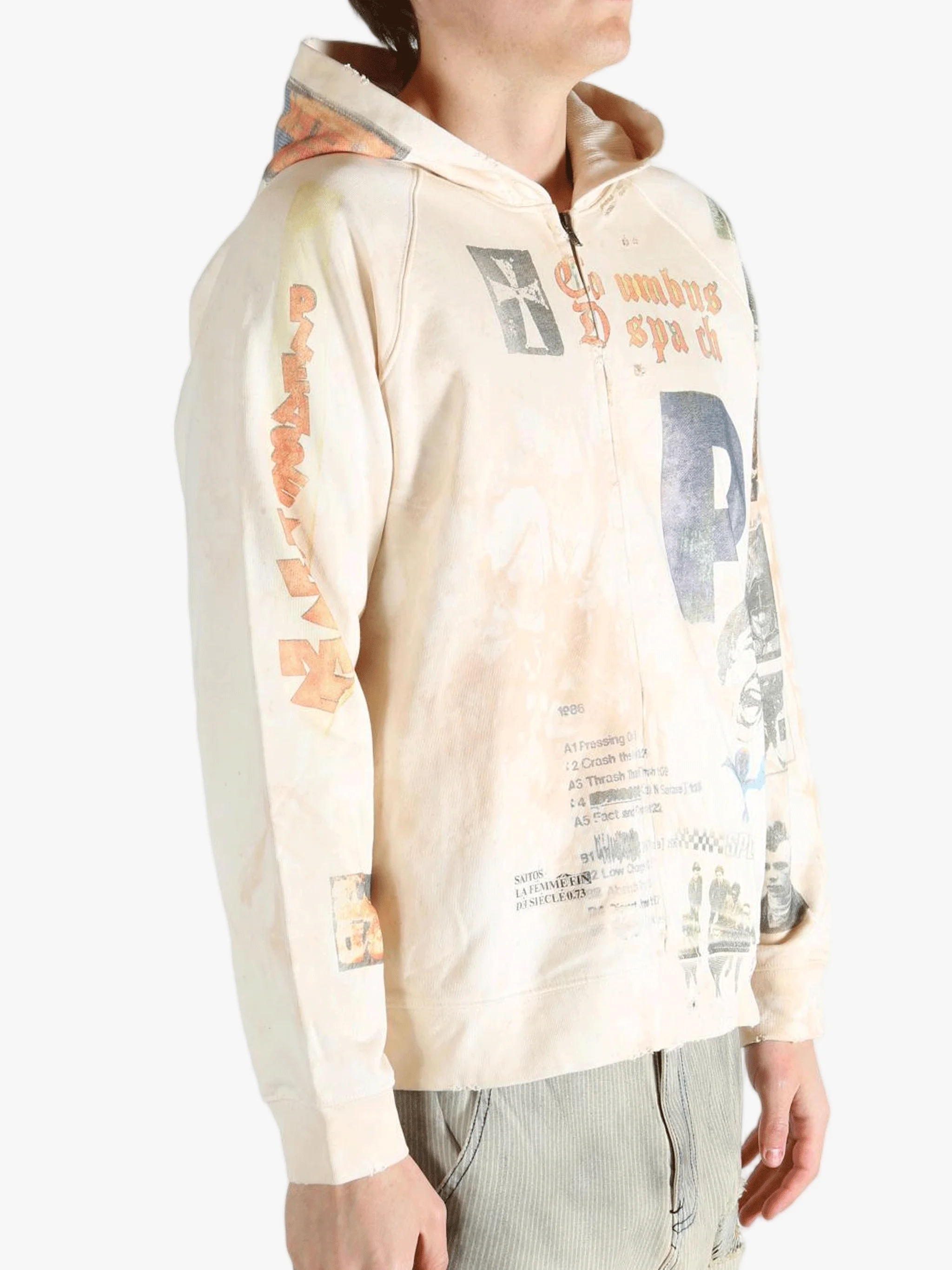SAITOS - Men Long Live Rock Zip Hoodie - Image 2