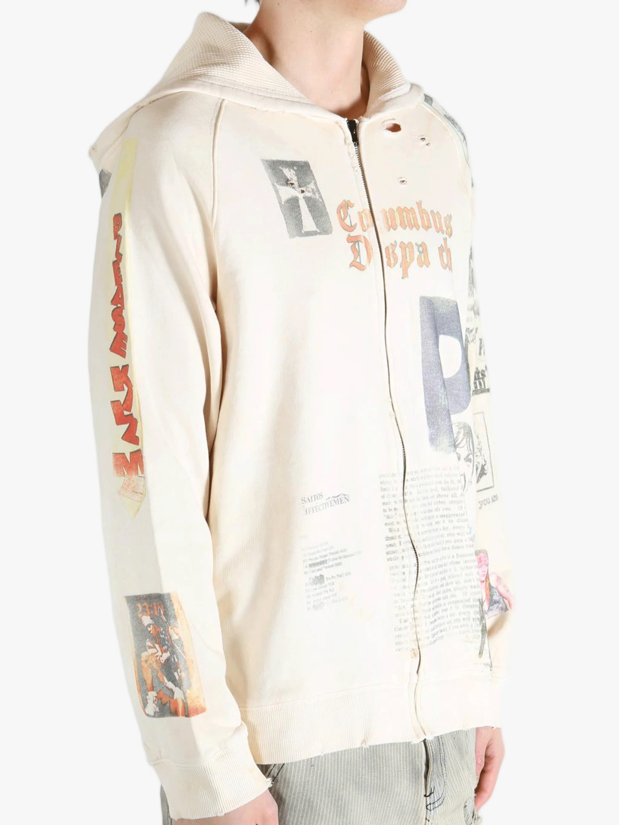 SAITOS - Men Long Live Rock Zip Hoodie - Image 2