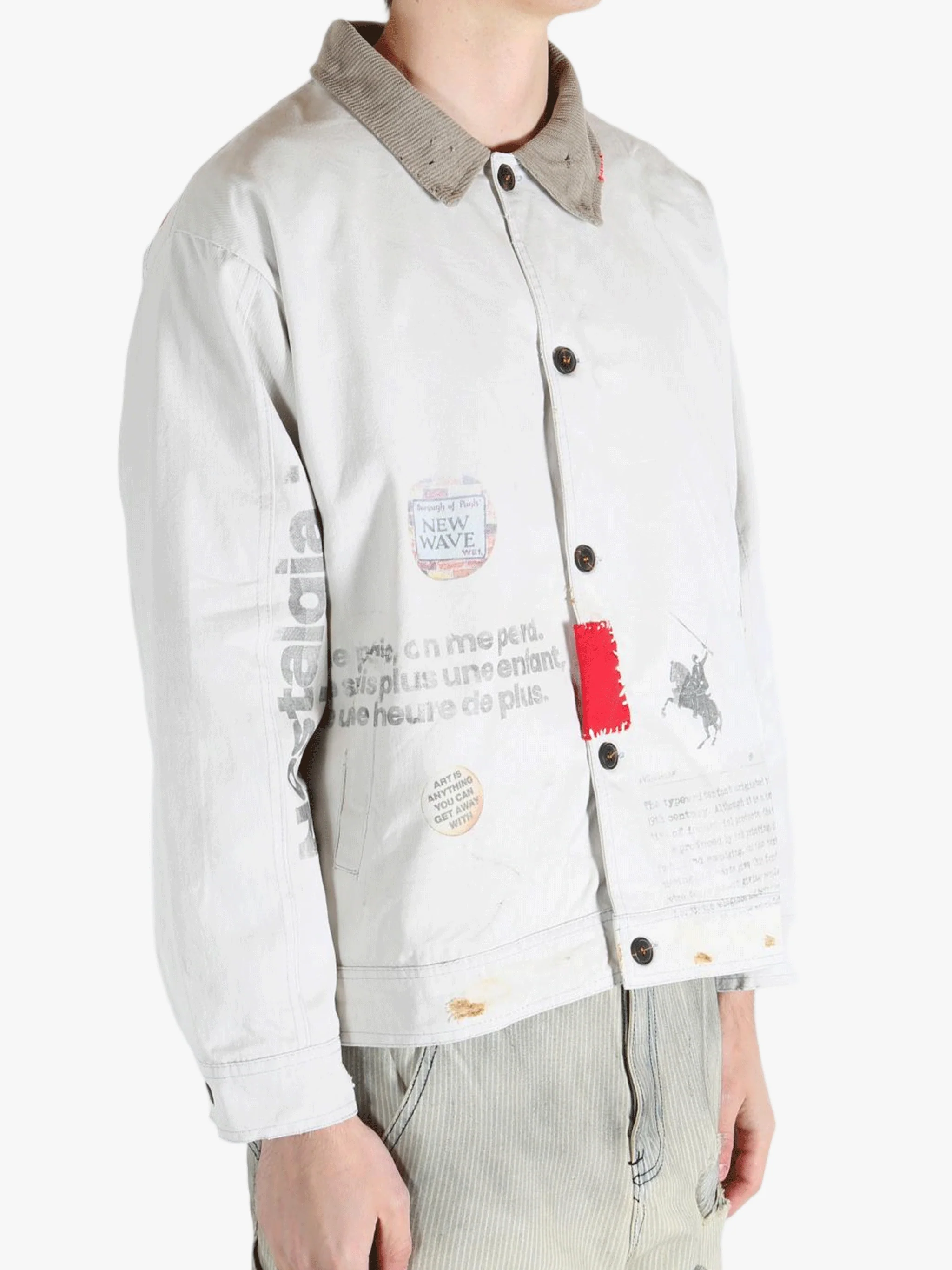 SAITOS - Men Patchwork Print Jacket - Image 2