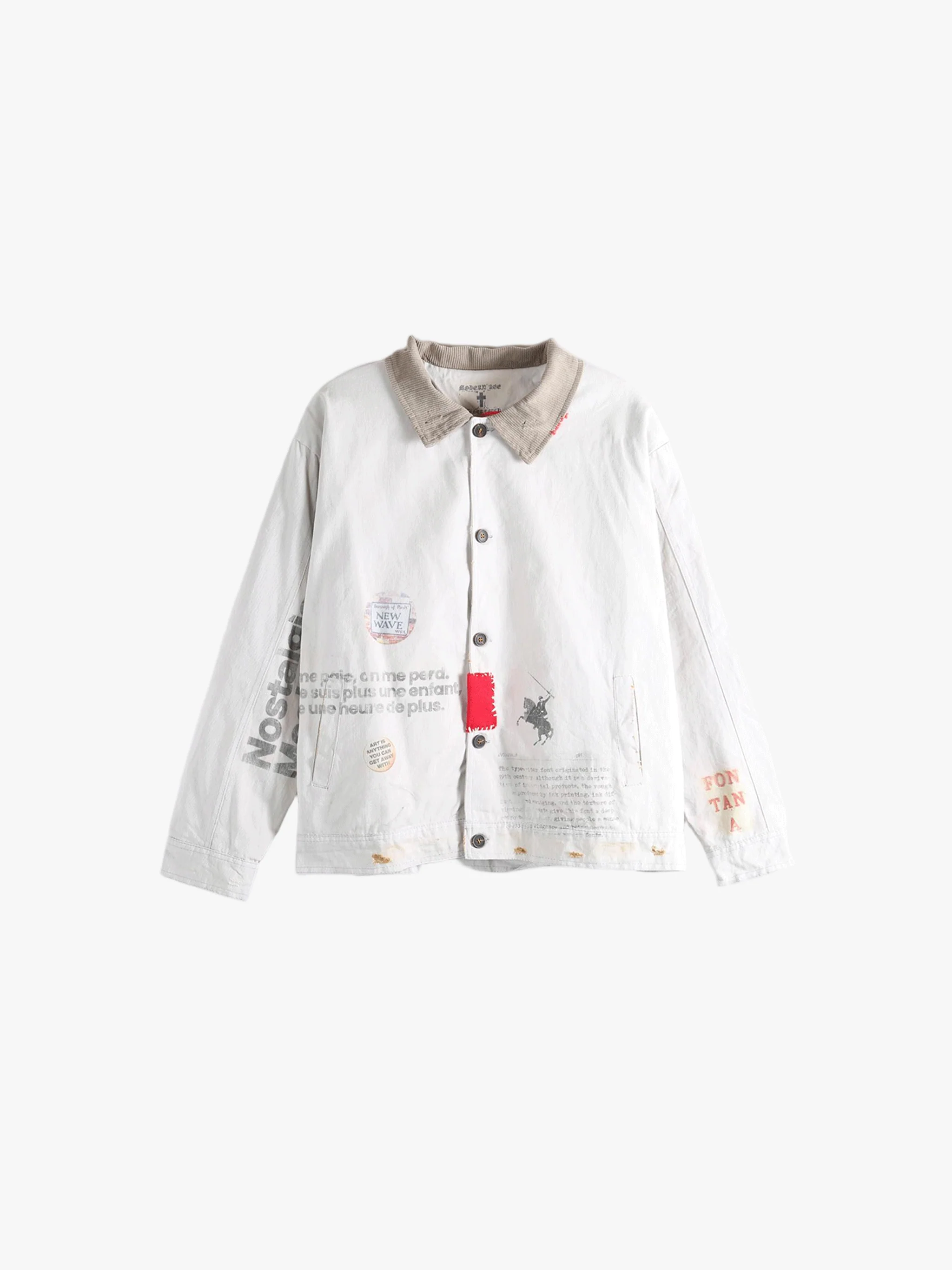 SAITOS - Men Patchwork Print Jacket - Image 4