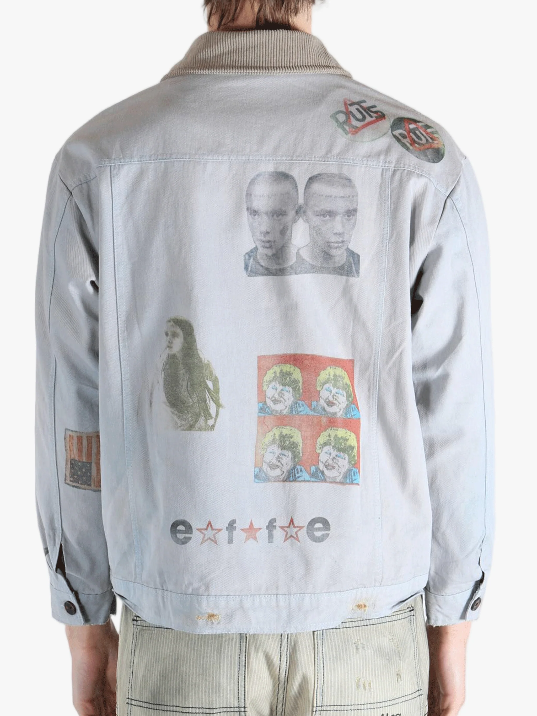 SAITOS - Men Patchwork Print Jacket - Image 3
