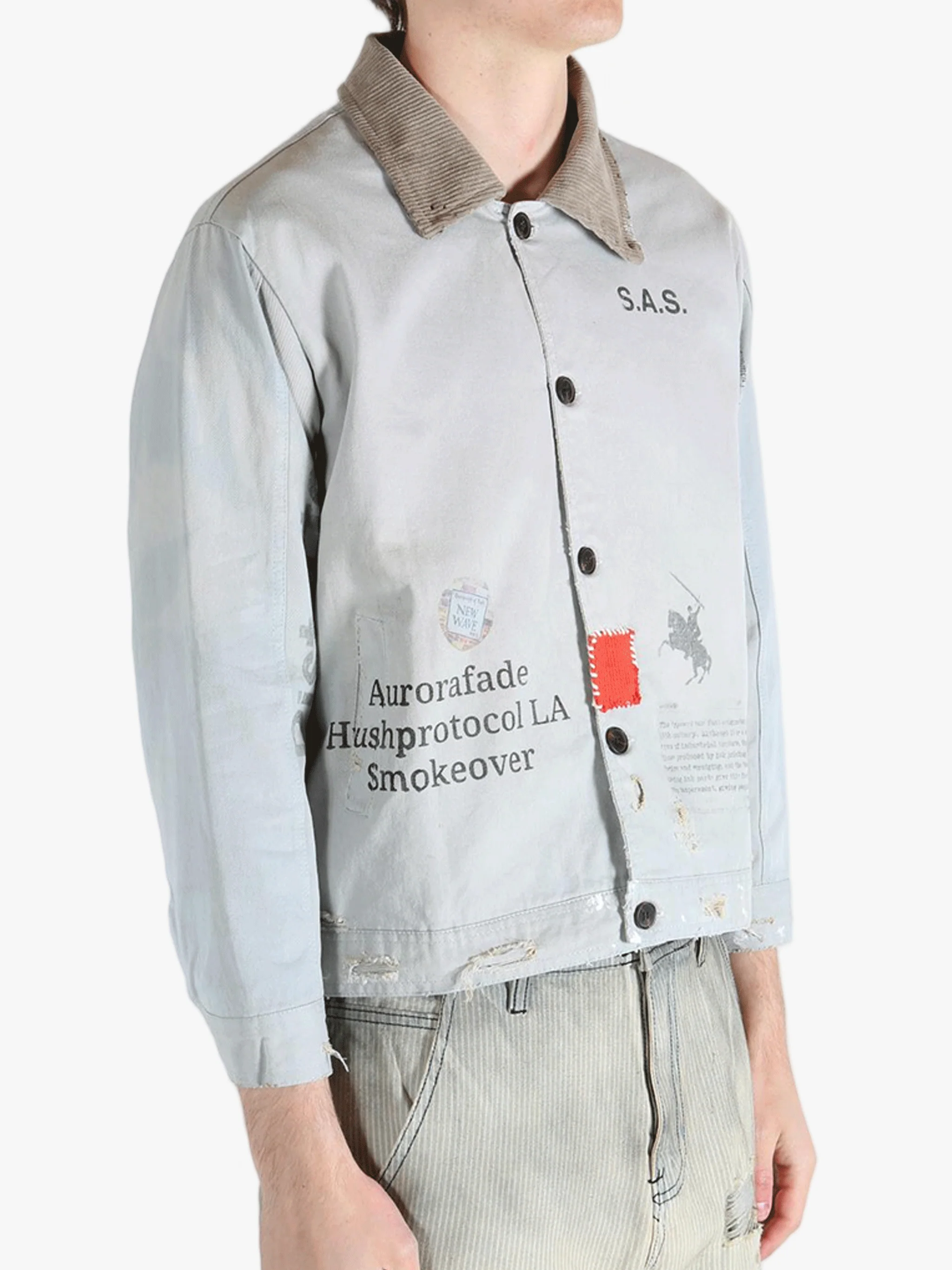 SAITOS - Men Patchwork Print Jacket - Image 2