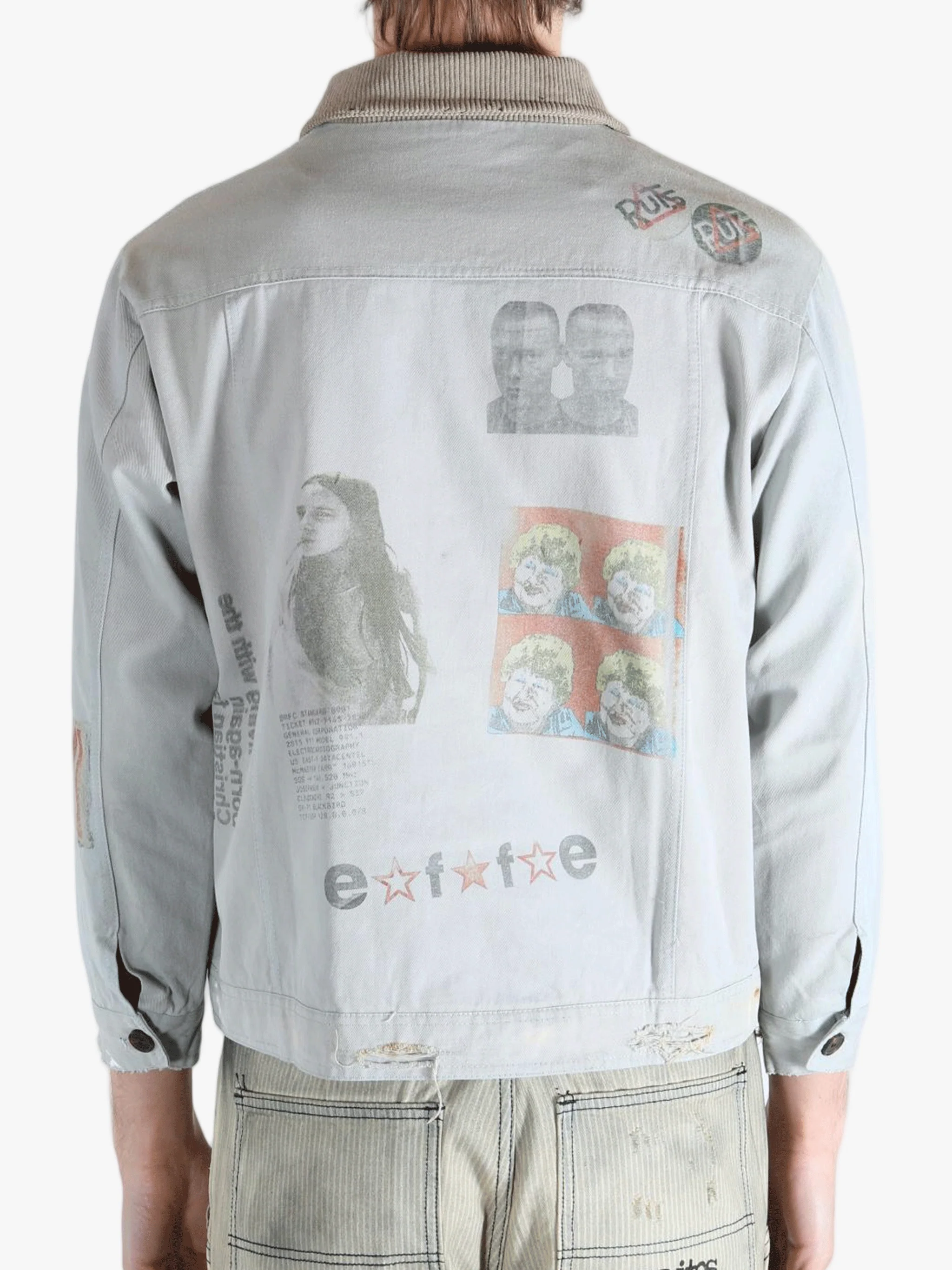 SAITOS - Men Patchwork Print Jacket - Image 3