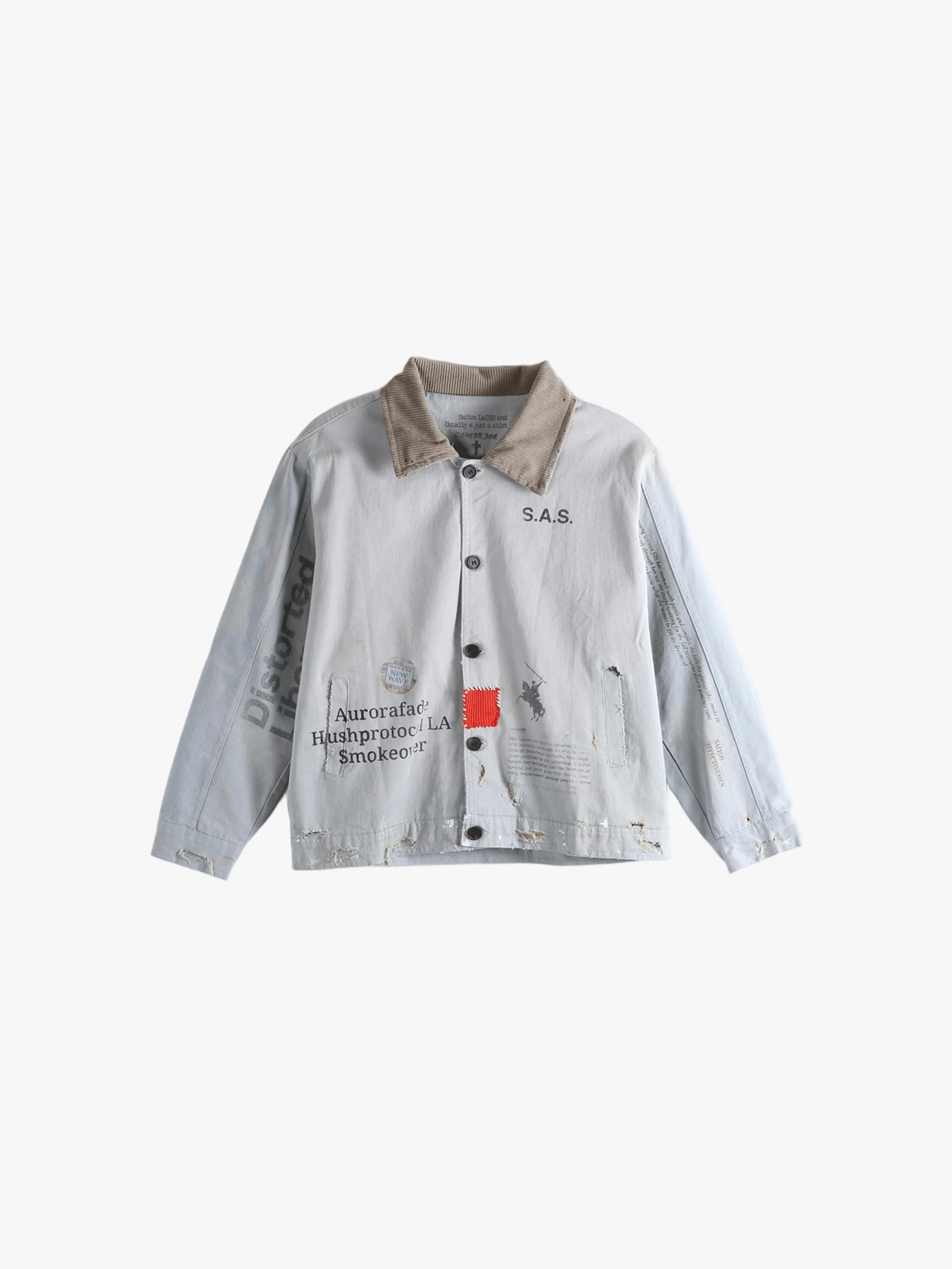 SAITOS - Men Patchwork Print Jacket - Image 4