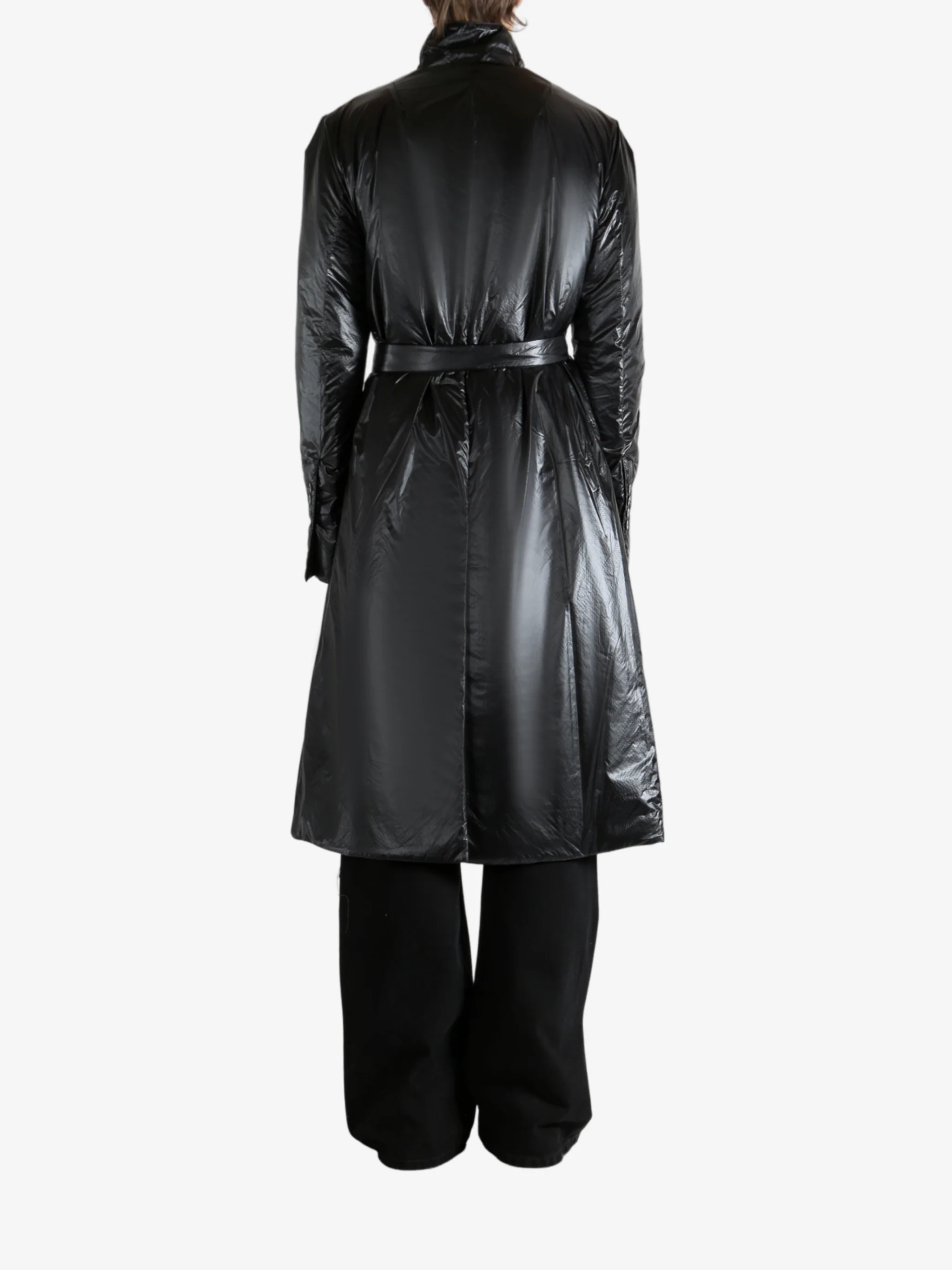 SAPIO - Men Long Belted Quilted Coat - Image 3