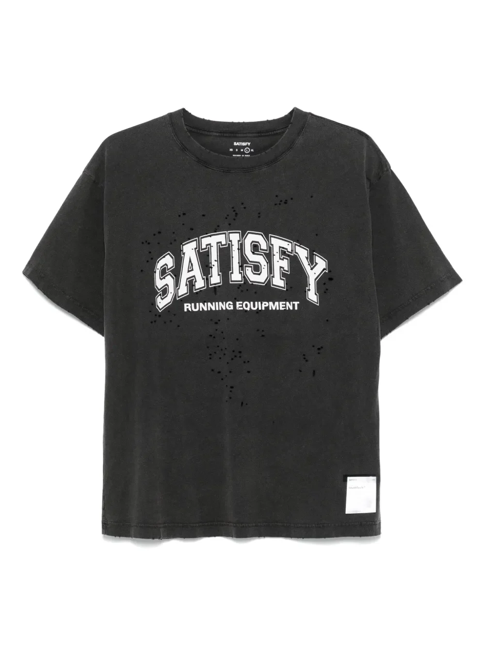 SATISFY - Men MothTech Oversized Text T-Shirt - Image 4