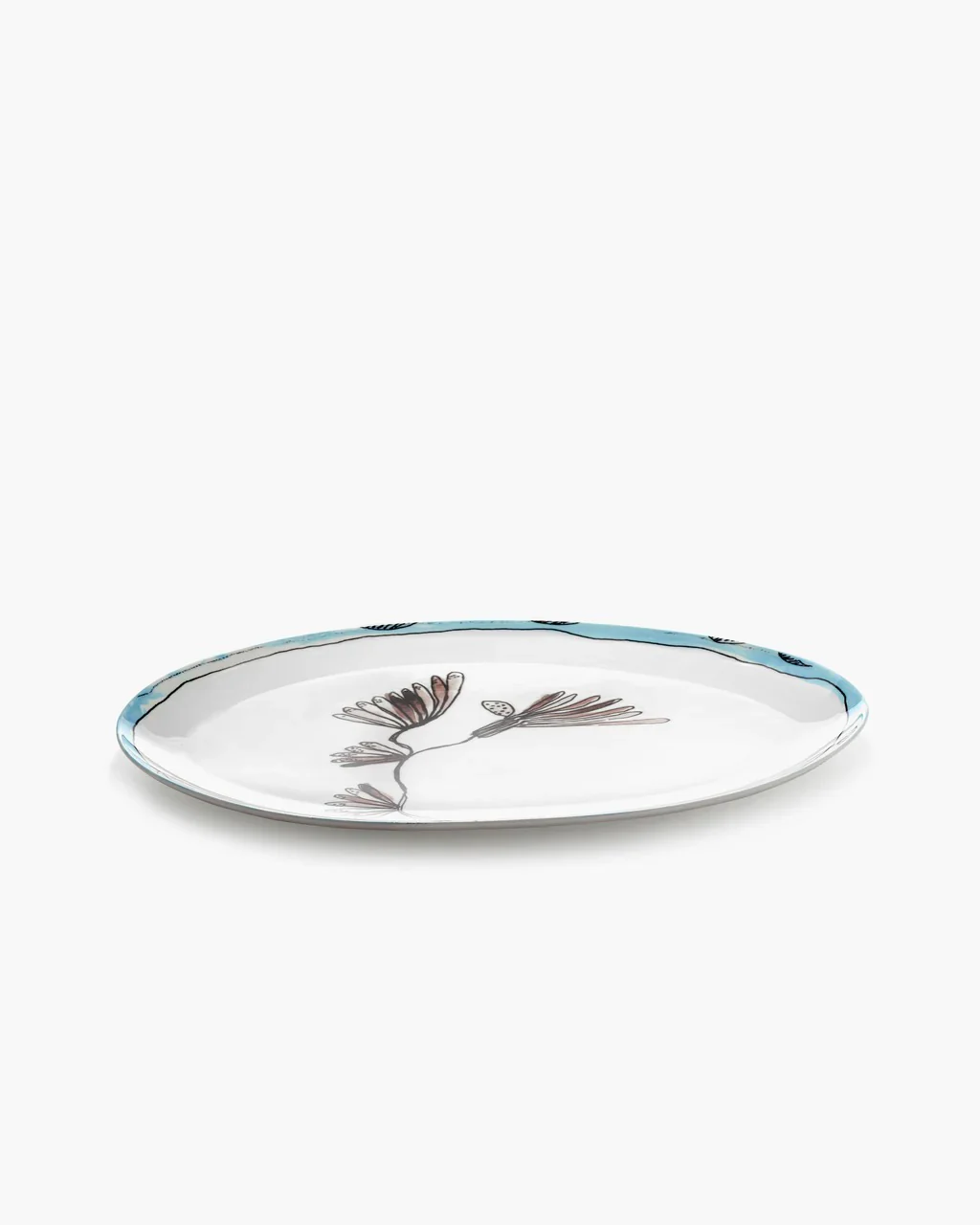SERAX X MARNI - Camelia Aubergine Mf Oval Plate °2 Camelia Aubergine Mf - Image 3