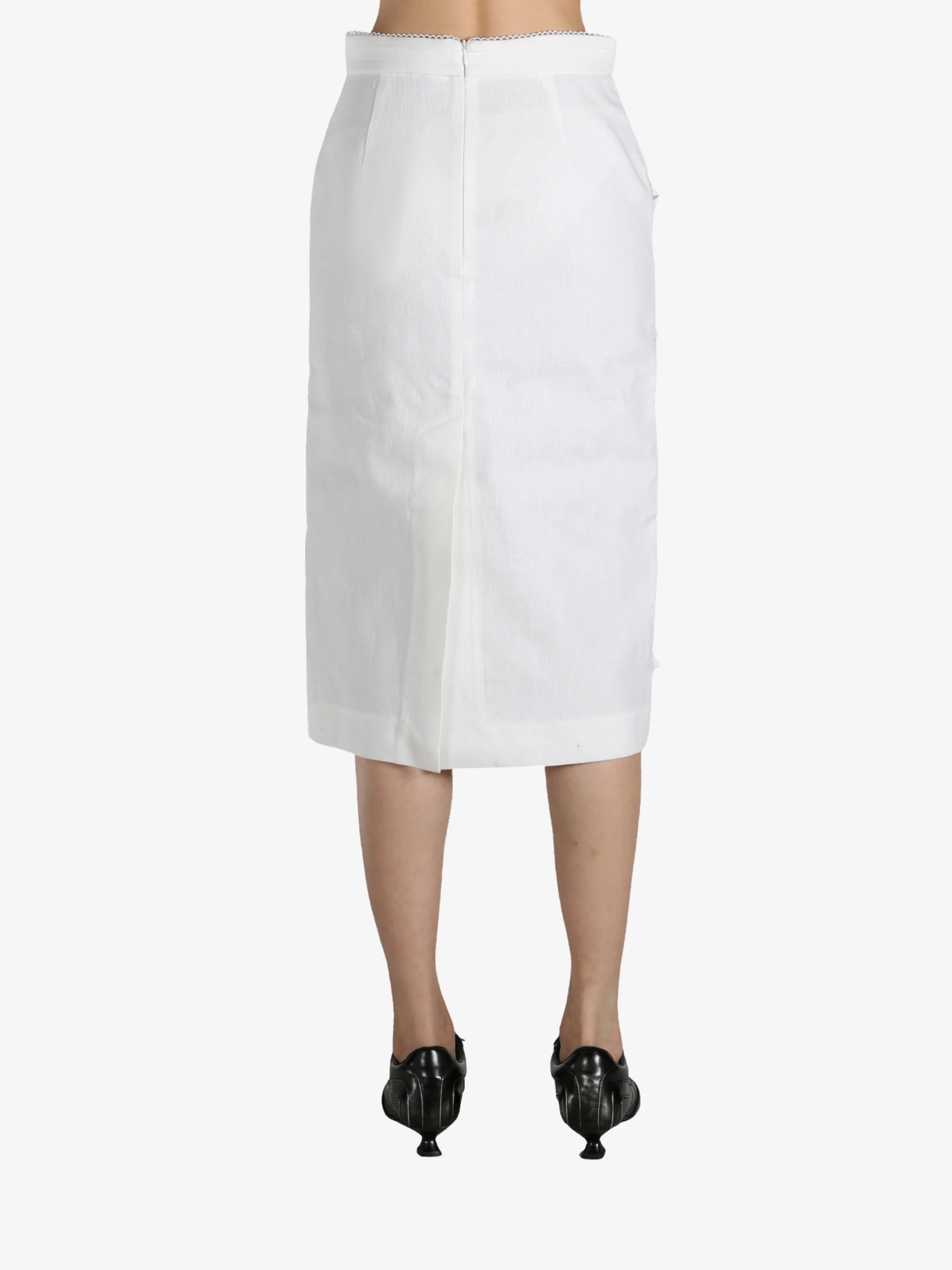 SHUSHU/TONG - Women Cutout Bow Patchwork Skirt - Image 3