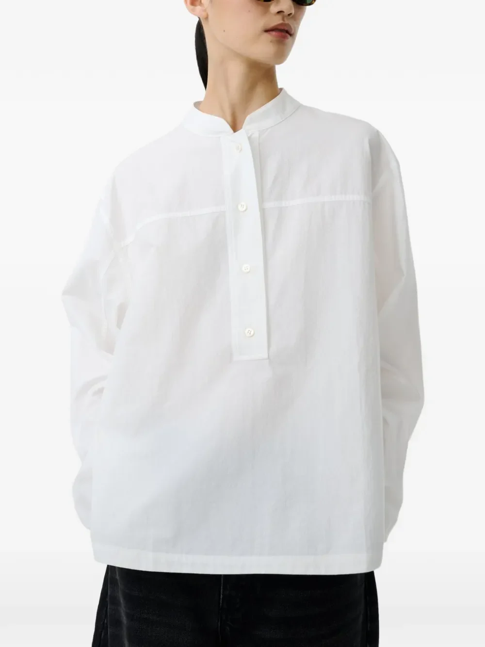 STUDIO NICHOLSON - Women  Half Placket Shirt